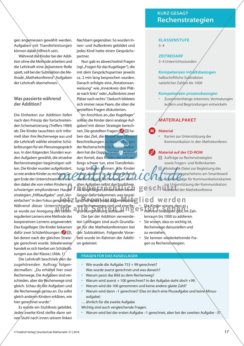 Reden und Schreiben über Rechenstrategien - Mathekonferenzen als selbstorganisierte Austauschprozesse Preview 2