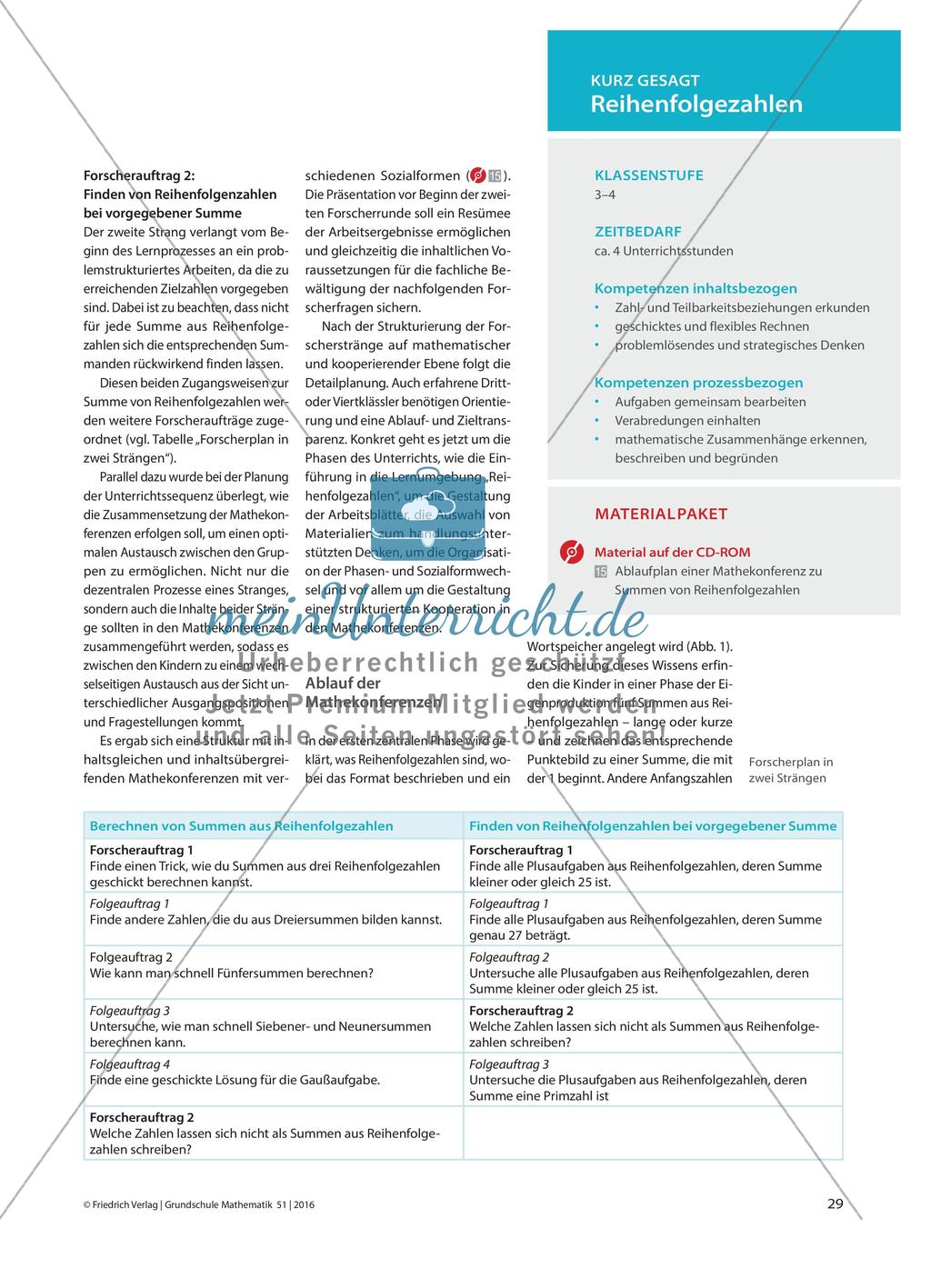 Reihenfolgezahlen und ihre Summen - Mathekonferenzen in arbeitsteiligen Forschersträngen Preview 2