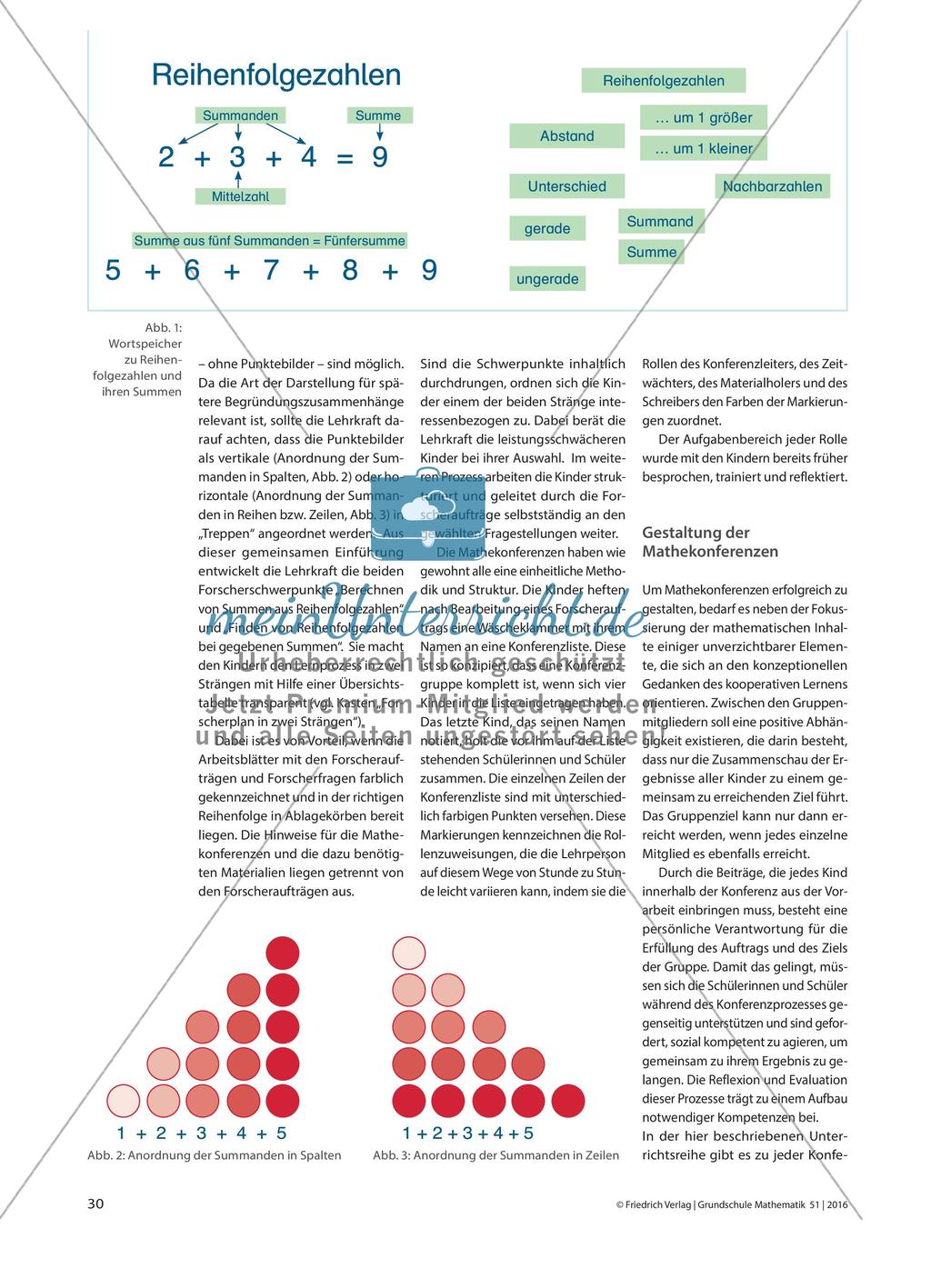 Reihenfolgezahlen und ihre Summen - Mathekonferenzen in arbeitsteiligen Forschersträngen Preview 3