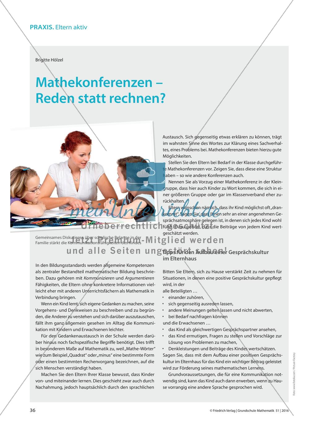 Mathekonferenzen – Reden statt rechnen? Preview 1