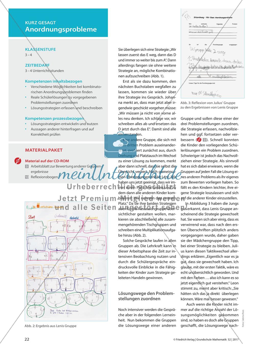 „Tackticken hilft!“ - Kinder setzen sich mit Anordnungsproblemen auseinander und bewerten gegenseitig ihre Lösungsstrategien Preview 2