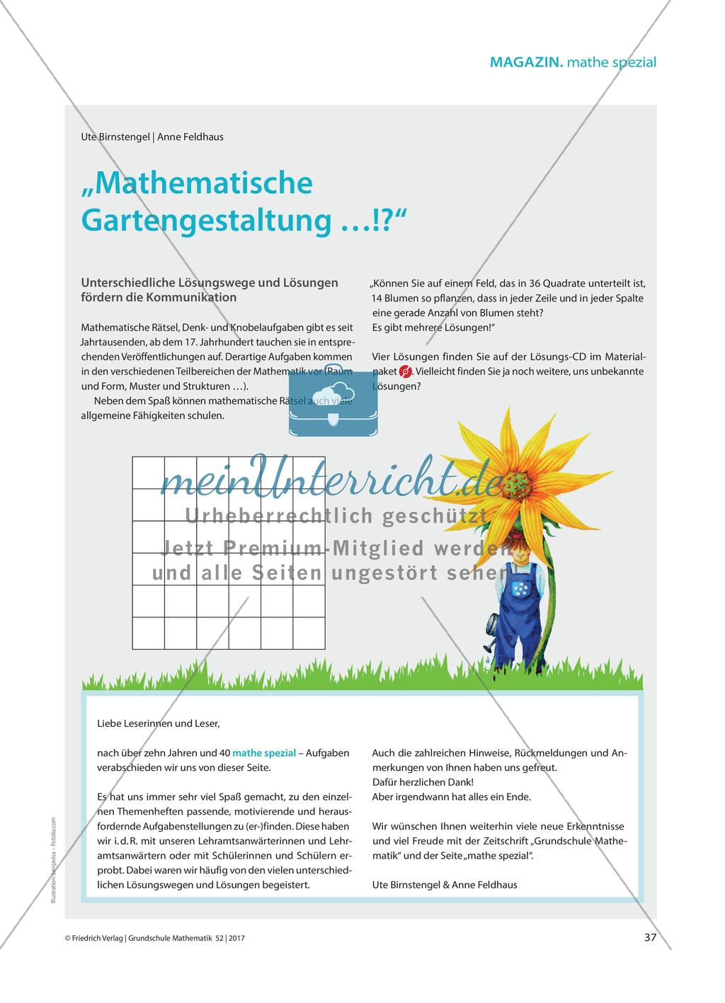 mathe spezial - „Mathematische Gartengestaltung …!?“ Preview 1