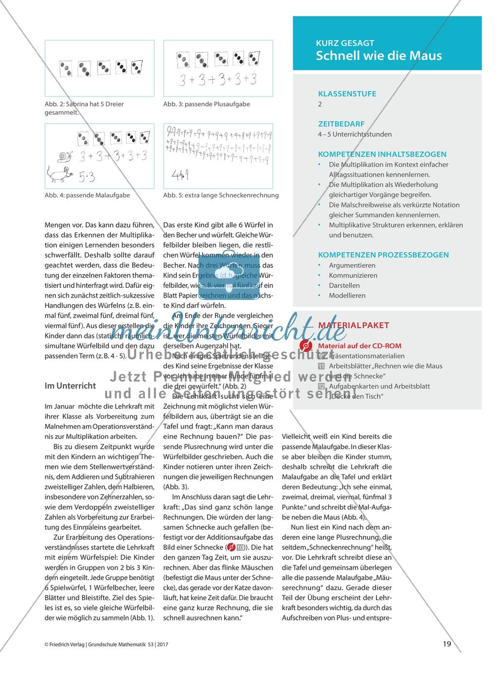 So schnell wie die Maus - Ein Operationsverständnis der Multiplikation aufbauen Preview 2
