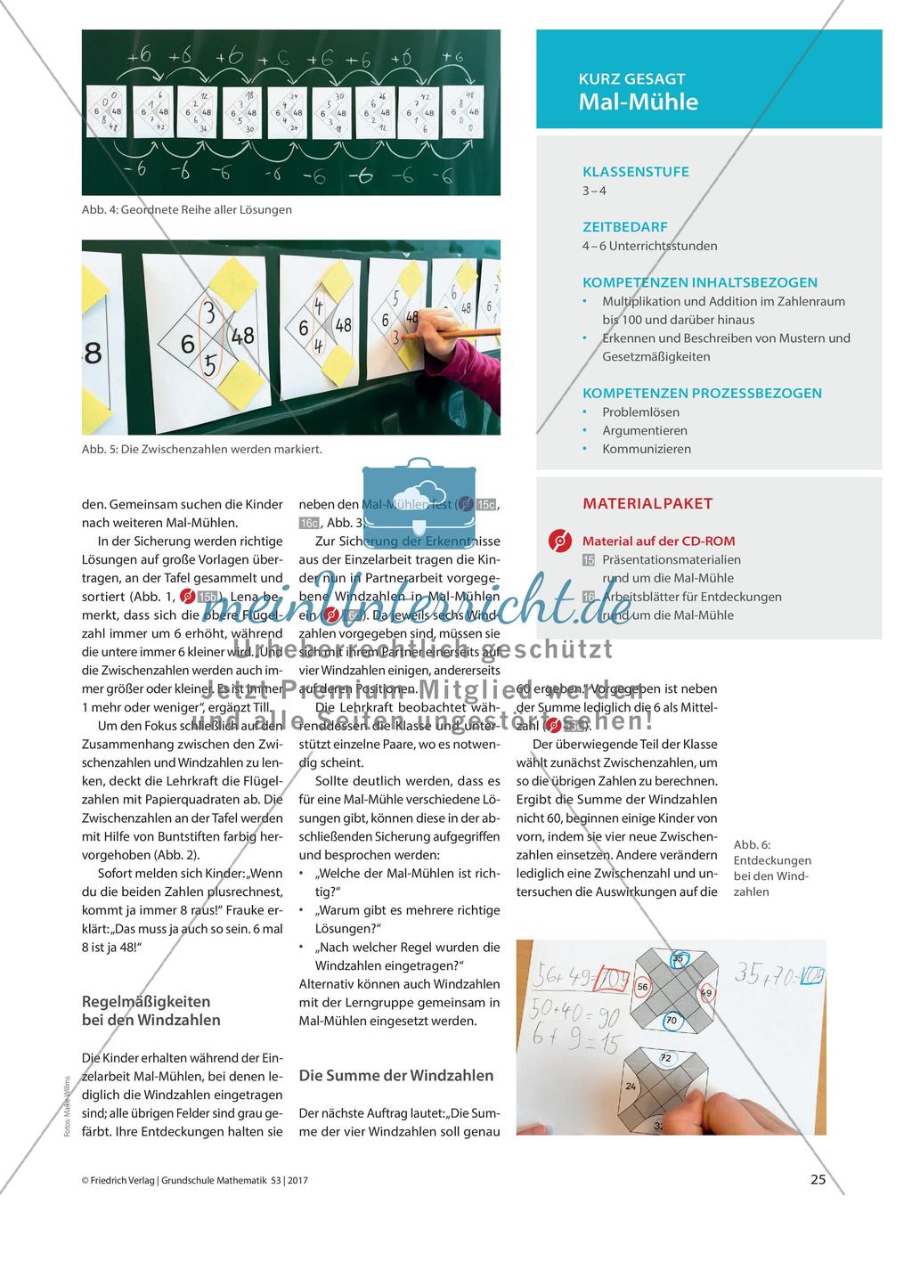 Wind- und Flügelzahlen - Zusammenhänge an der Mal-Mühle entdecken Preview 2