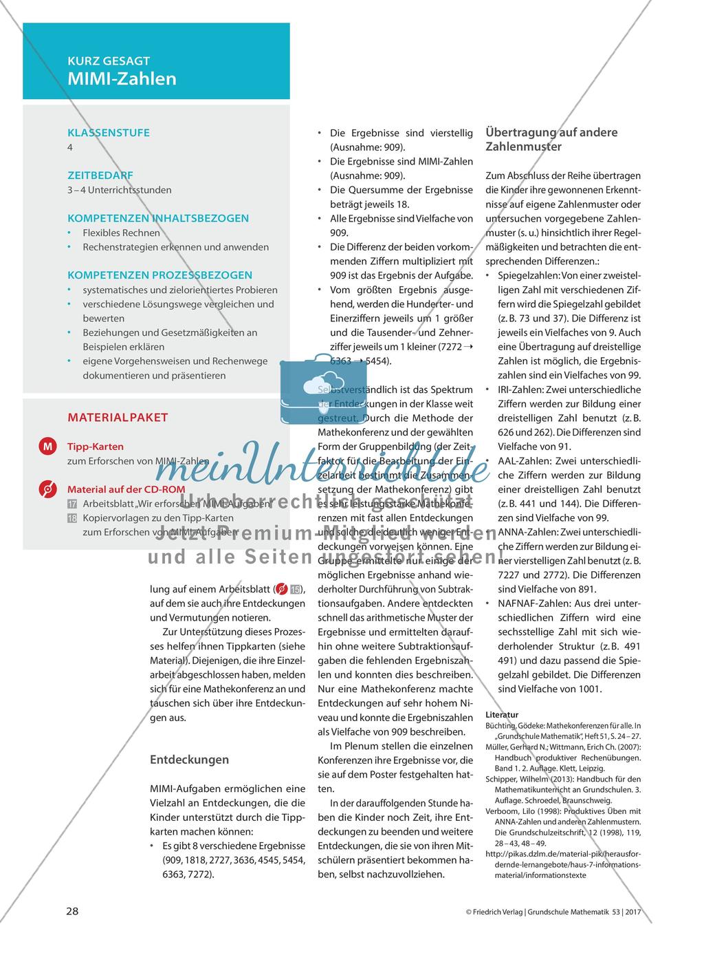 Kennst du MIMI und IRI? - Entdeckungen an verschiedenen Zahlenmustern Preview 2