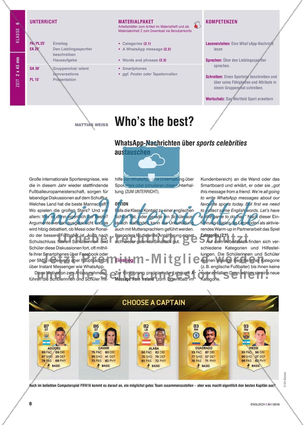 Who’s the best? - WhatsApp-Nachrichten über sports celebrities austauschen Preview 1