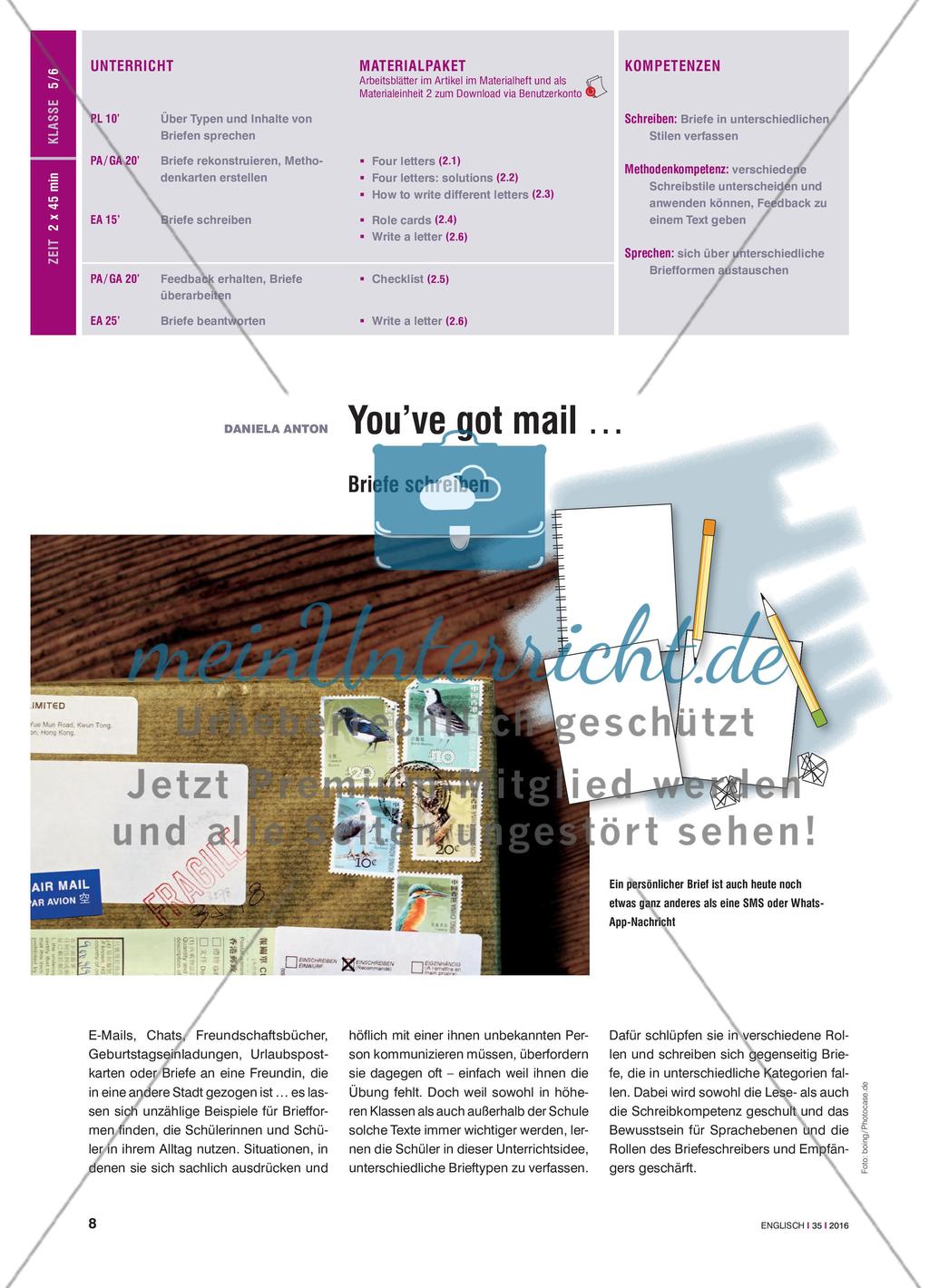 You’ve got mail … - Briefe schreiben Preview 1