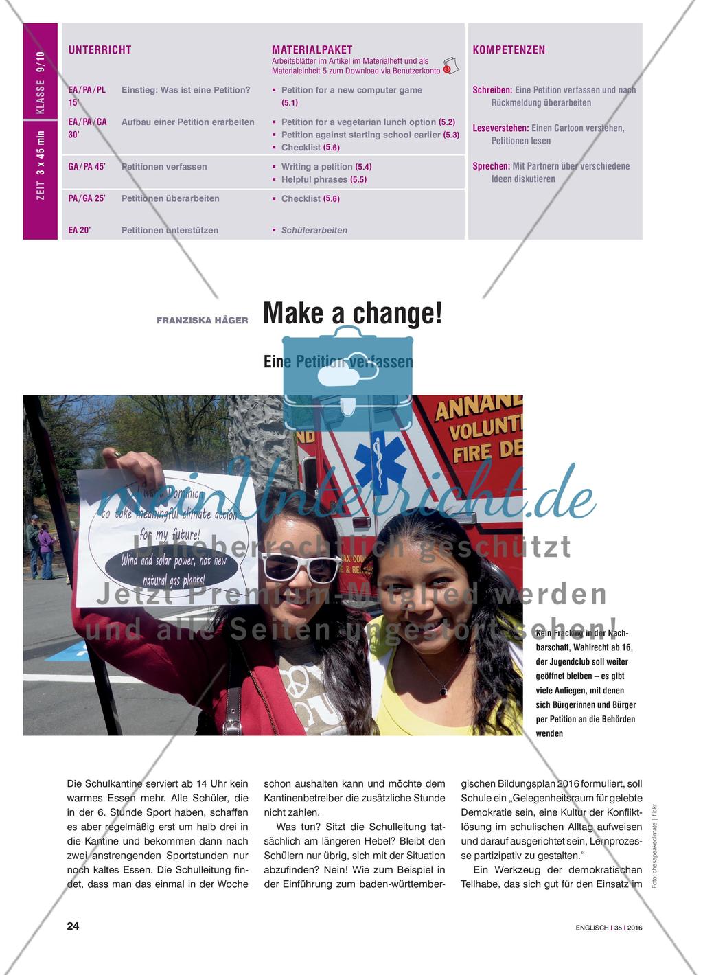 Make a change! - Eine Petition verfassen Preview 1