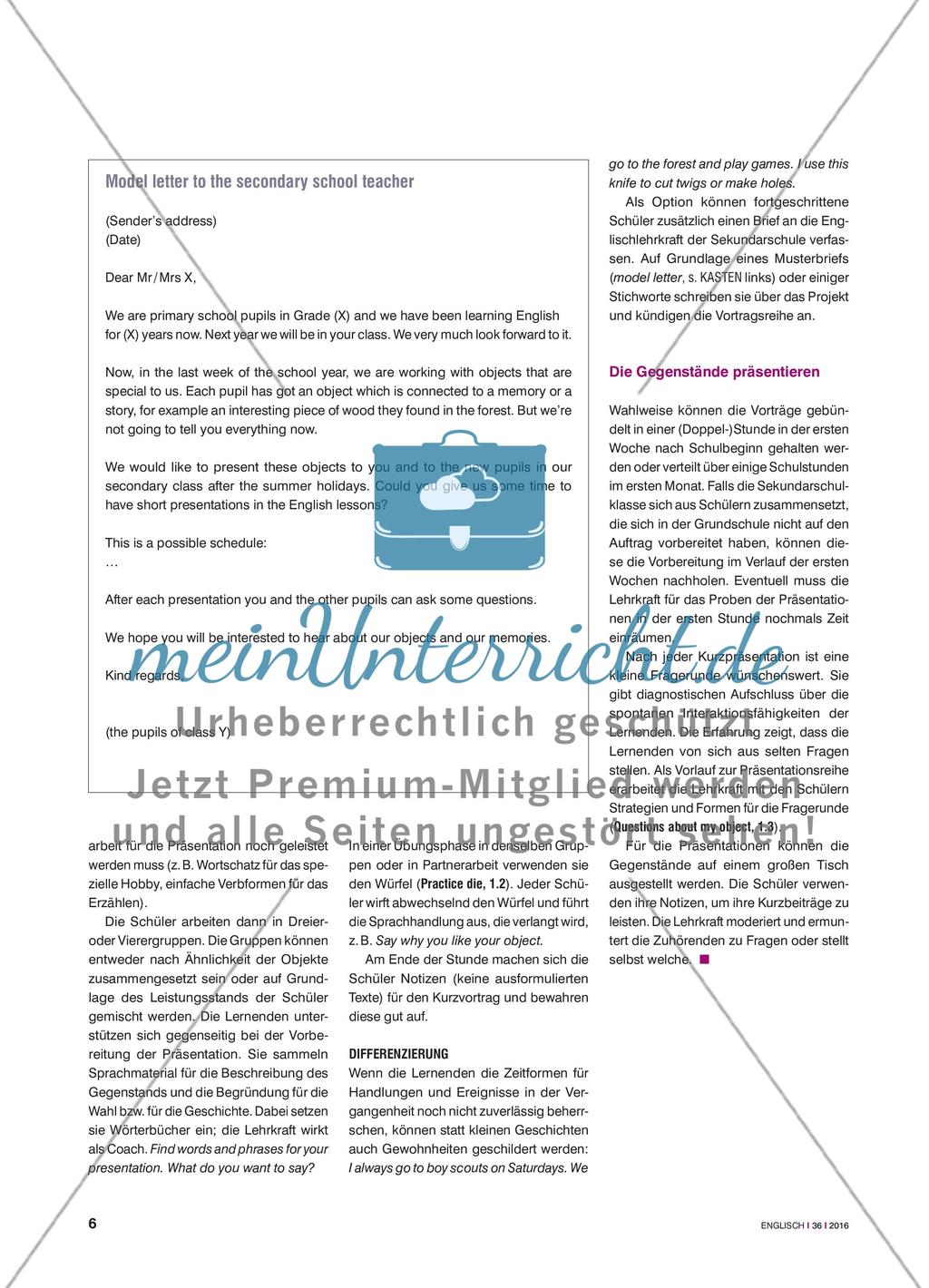 My object, my memories - Den Lieblingsgegenstand präsentieren Preview 3