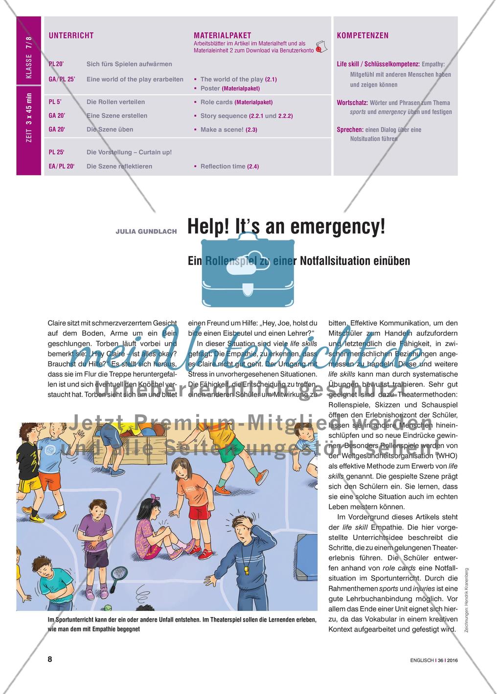 Help! It’s an emergency! - Ein Rollenspiel zu einer Notfallsituation einüben Preview 1