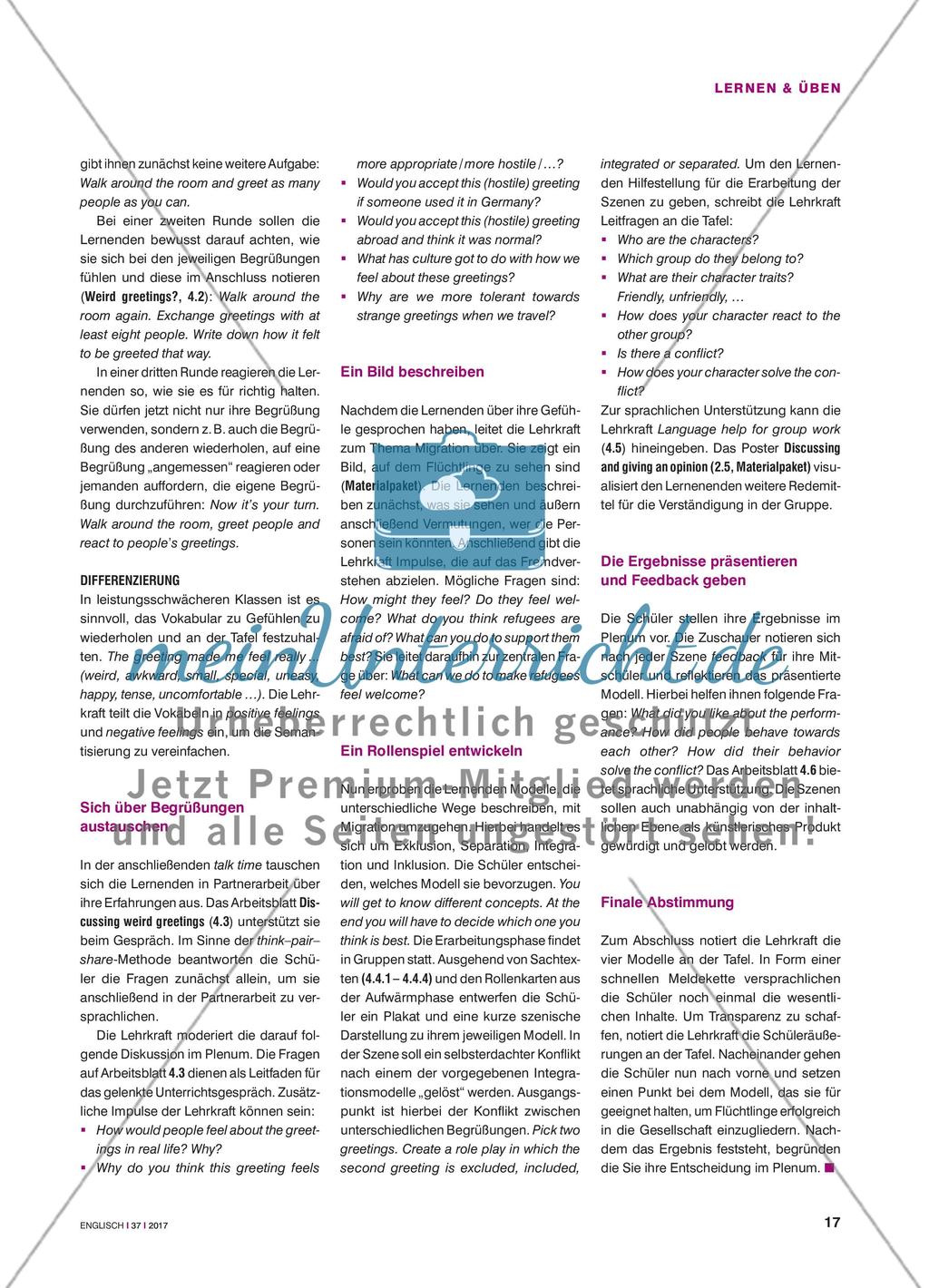 Experiencing intercultural integration - Interkulturelle Begrüßungen inszenieren Preview 2