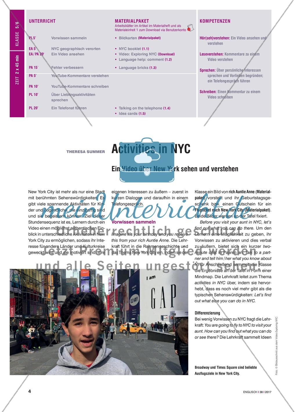 Activities in NYC - Ein Video über New York sehen und verstehen Preview 1