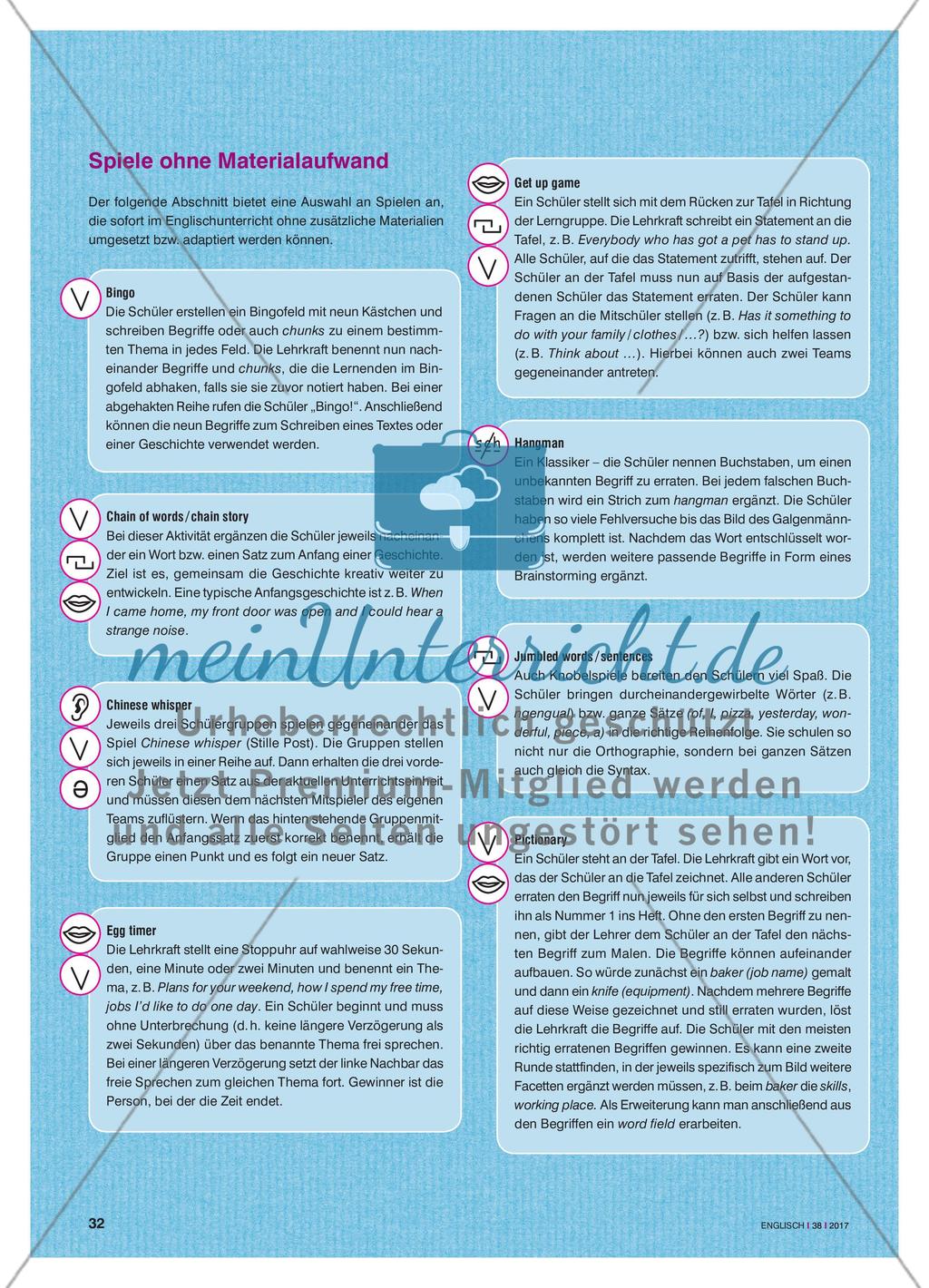 Spiele im Englischunterricht Preview 3