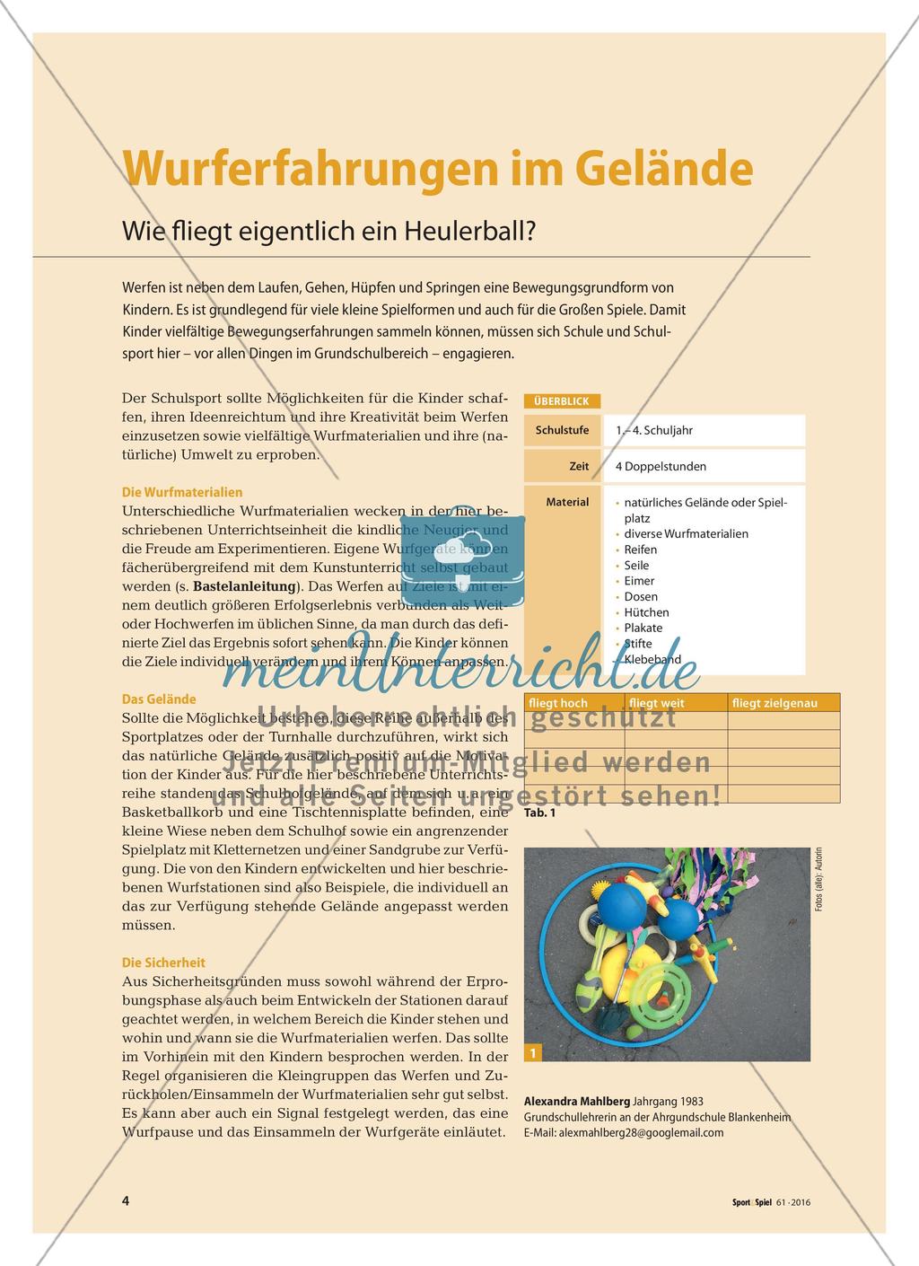 Wurferfahrungen im Gelände Preview 1