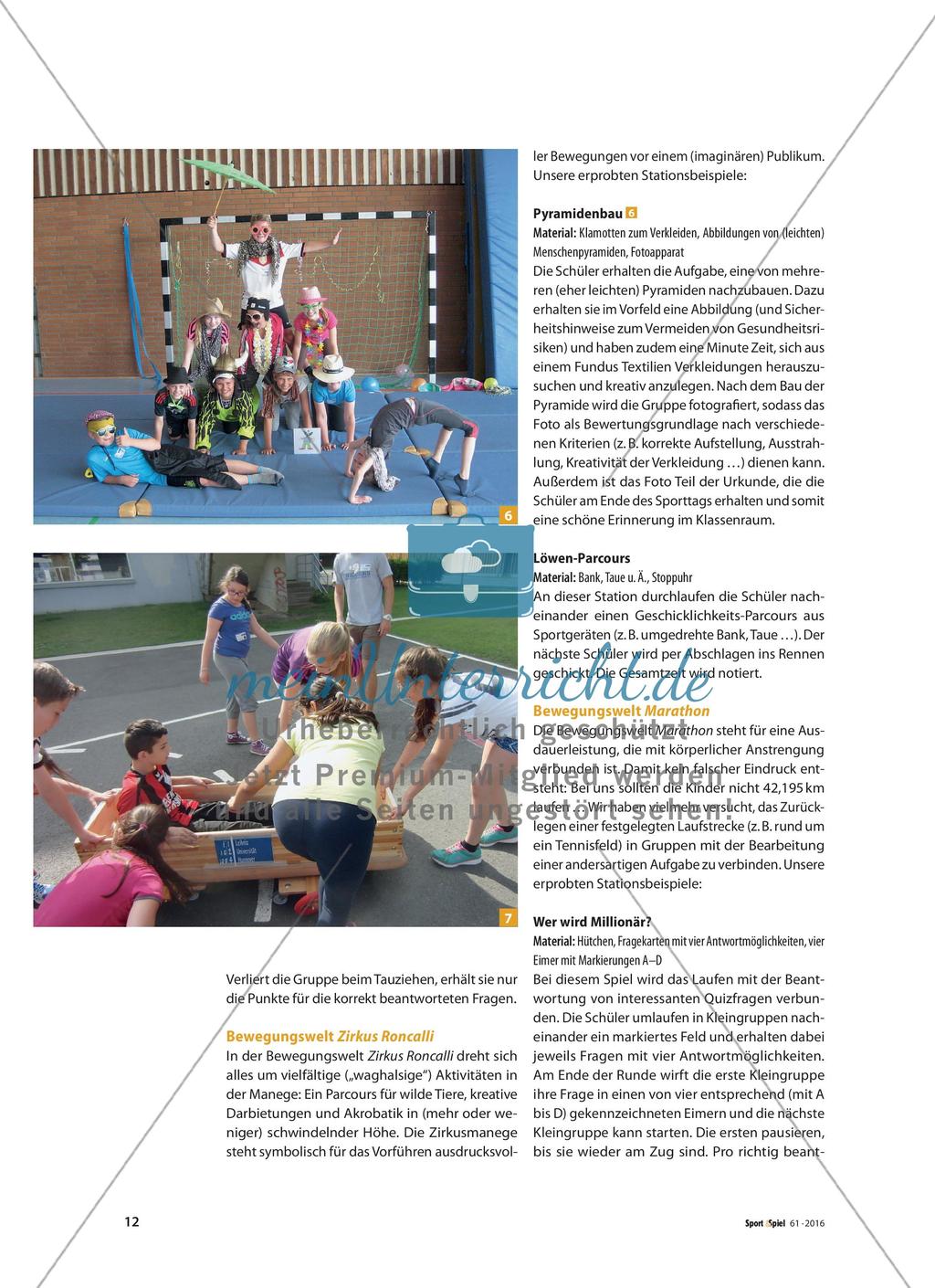 In Bewegungswelten unterwegs - Ideen zur Gestaltung eines Sporttages Preview 4