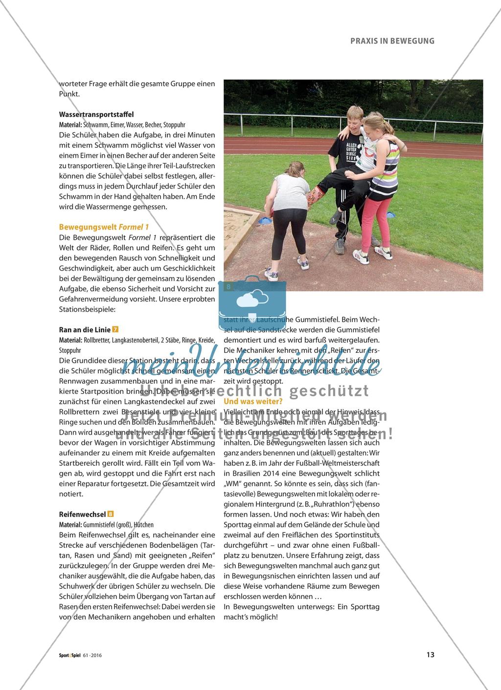 In Bewegungswelten unterwegs - Ideen zur Gestaltung eines Sporttages Preview 5