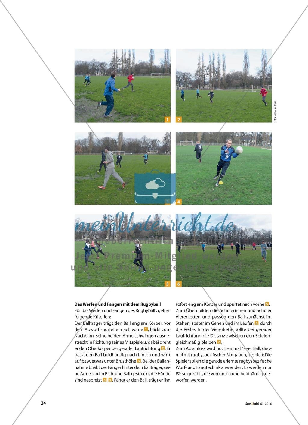 Rugby in der Schule - Eine Annäherung an das Rugbyspiel Preview 3
