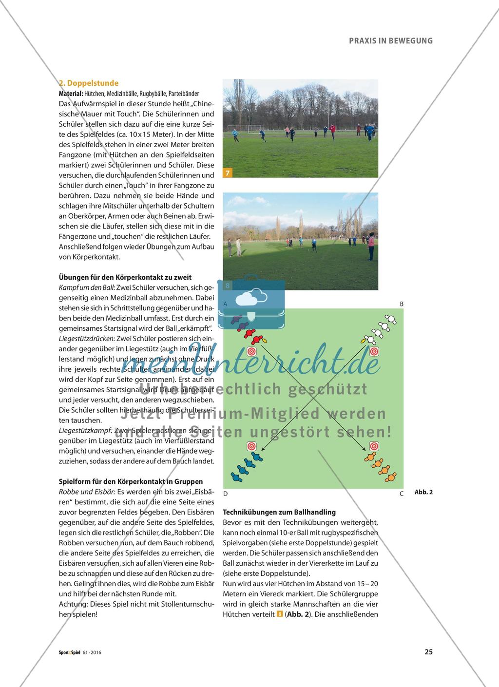 Rugby in der Schule - Eine Annäherung an das Rugbyspiel Preview 4