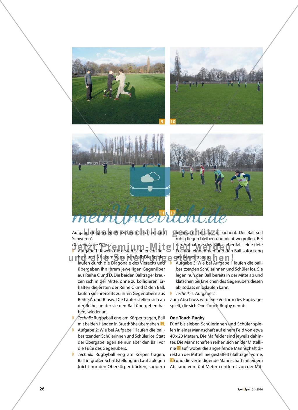 Rugby in der Schule - Eine Annäherung an das Rugbyspiel Preview 5