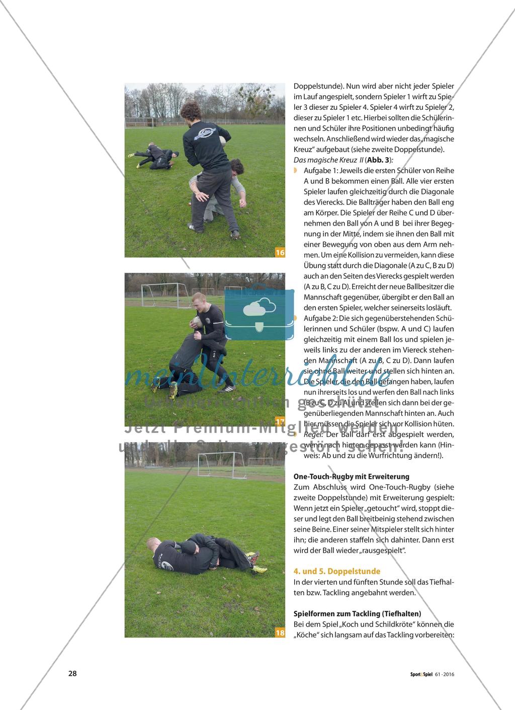 Rugby in der Schule - Eine Annäherung an das Rugbyspiel Preview 7