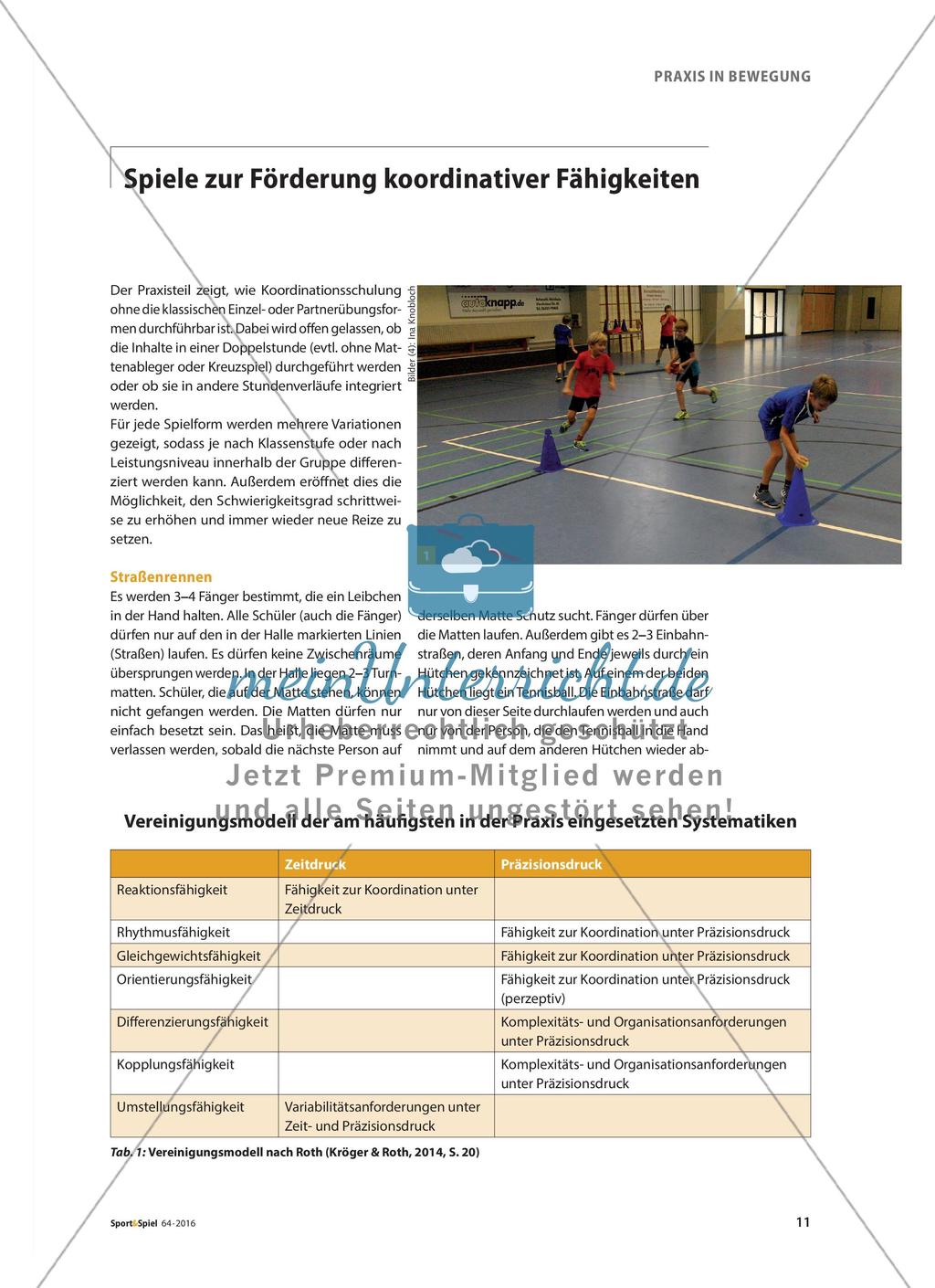 Schulung koordinativer Fähigkeiten in Spielformen Preview 2
