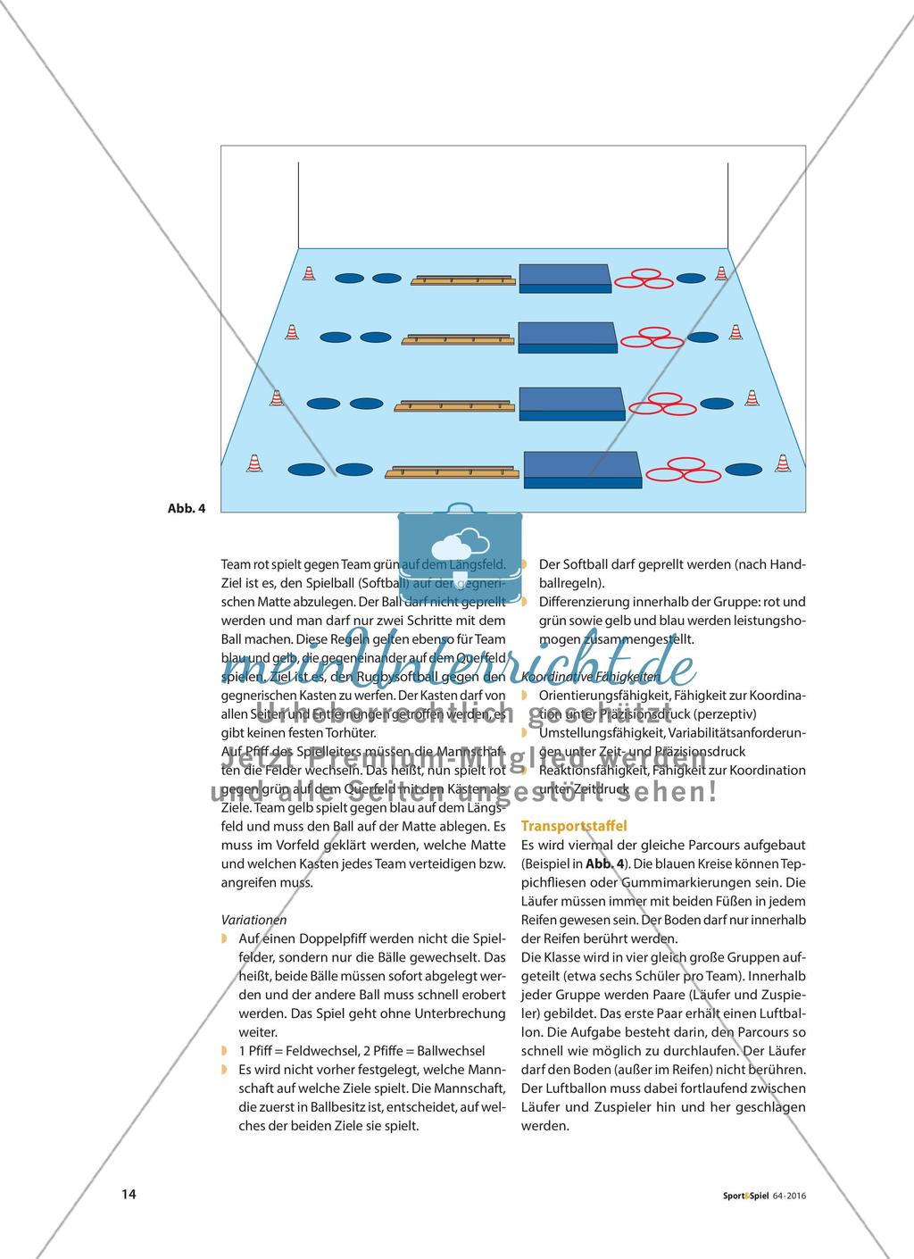 Schulung koordinativer Fähigkeiten in Spielformen Preview 5