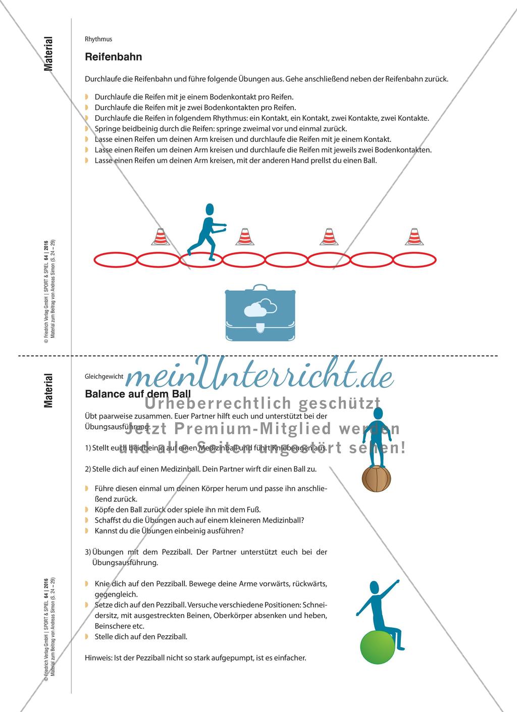Koordinative Übungen zum Laufen, Springen und Werfen Preview 2