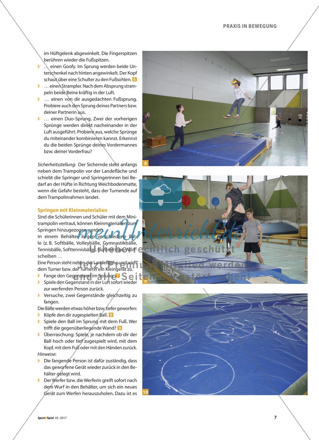 Hoch hinaus – fliegen!: Springen, Rechnen und Wettkämpfen am Minitrampolin Preview 4