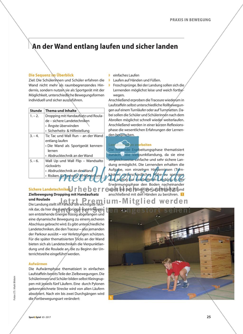 Die Wand als Sportgerät - Trendsportarten Parkour und Freerunning im Sportunterricht Preview 10