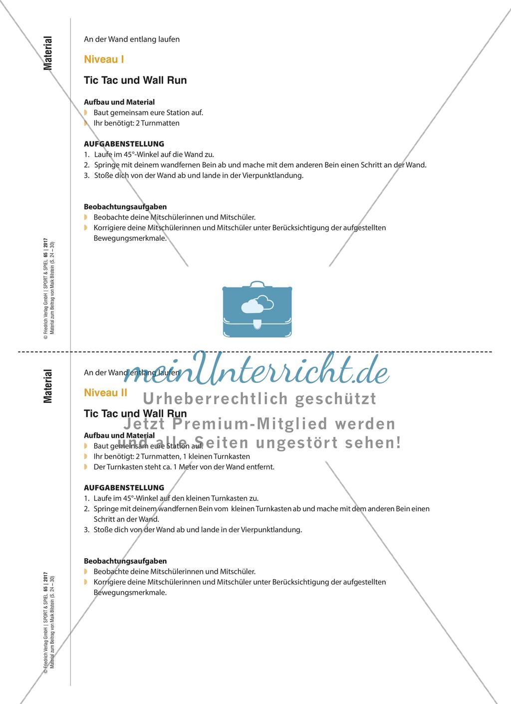 Die Wand als Sportgerät - Trendsportarten Parkour und Freerunning im Sportunterricht Preview 2
