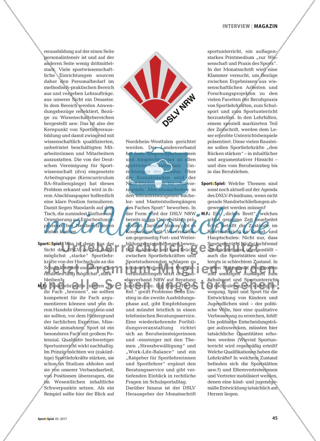 „Sportlehrkräfte sollten für ihr Fach brennen“ - Über die Lehrerausbildung, den Übergang ins Berufsleben und fachfremd erteilten Sportunterricht Preview 2