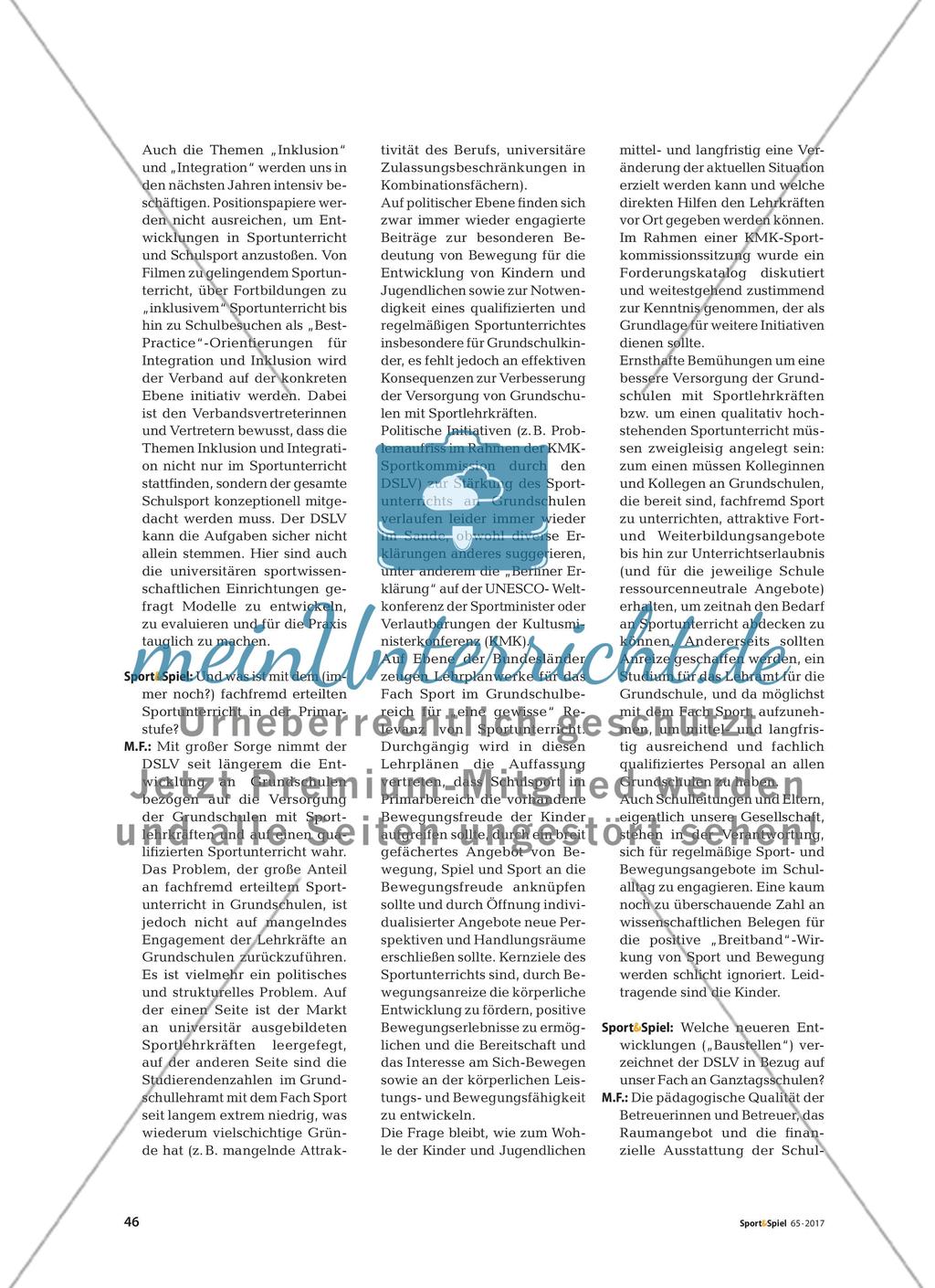 „Sportlehrkräfte sollten für ihr Fach brennen“ - Über die Lehrerausbildung, den Übergang ins Berufsleben und fachfremd erteilten Sportunterricht Preview 3