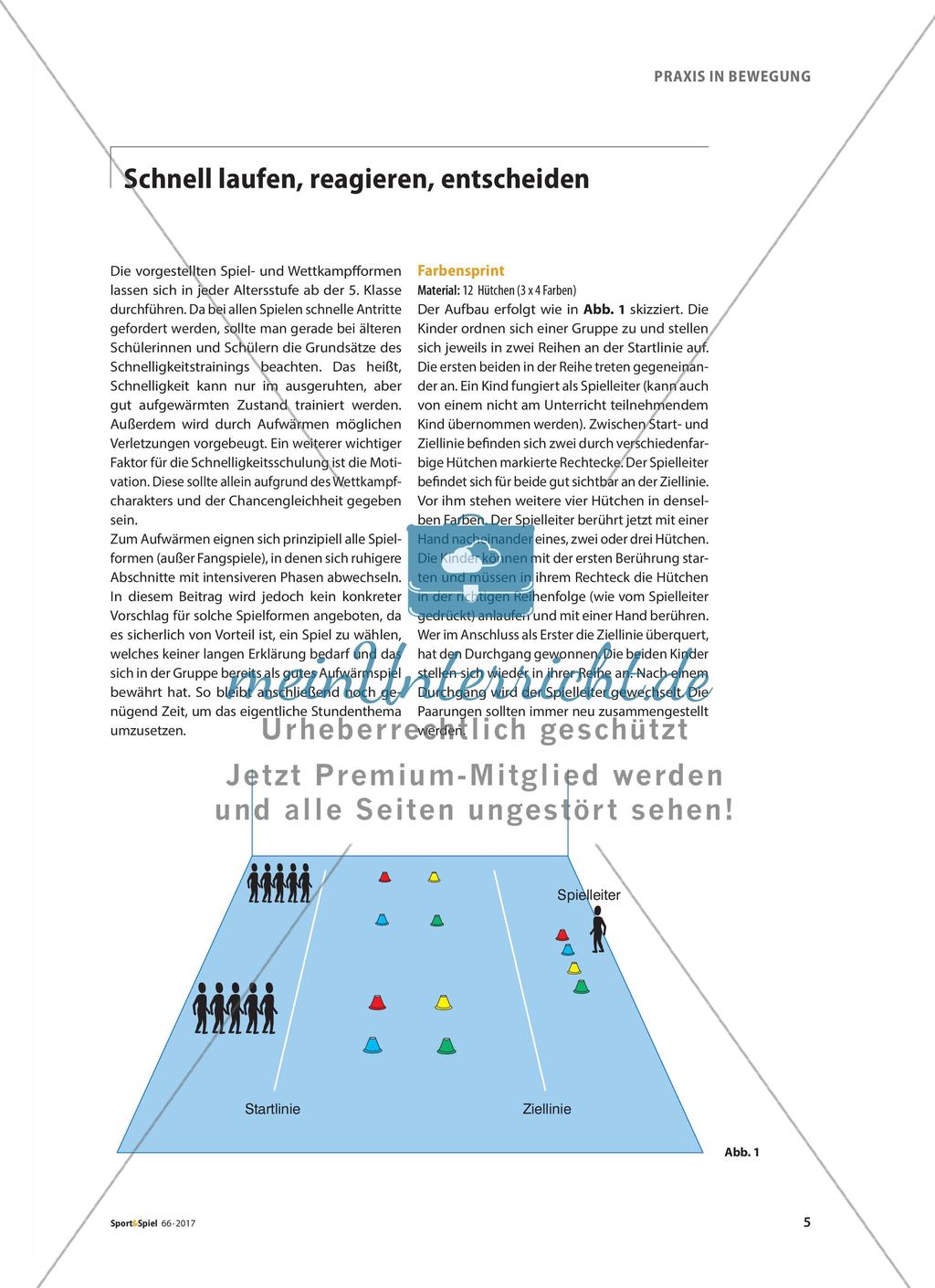 Vier Spielformen zur Förderung der Schnelligkeit Preview 2