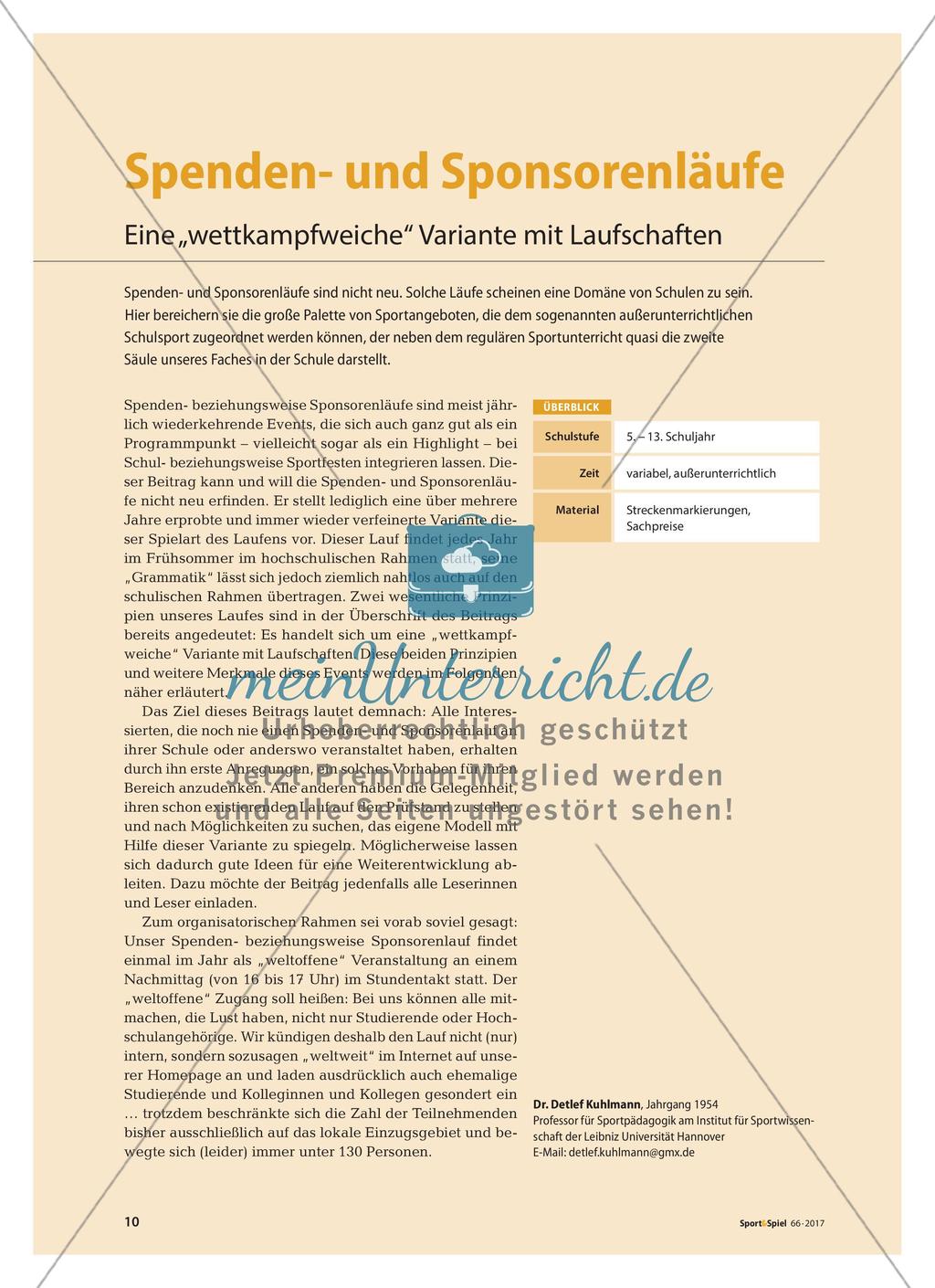 Einblick in die Organisation und Durchführung von Spenden- und Sponsorenläufen Preview 1
