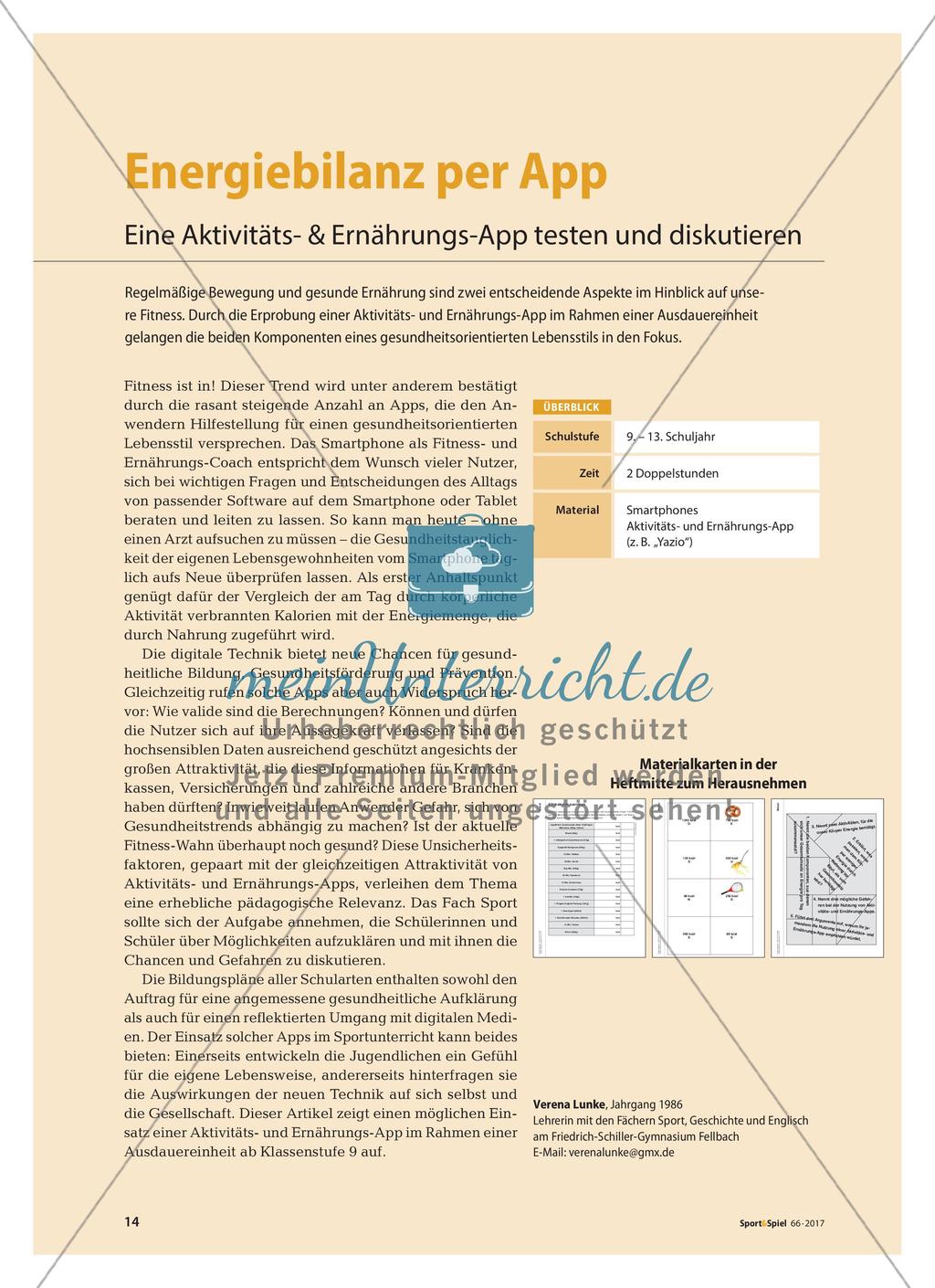 Testen einer Aktivitäts- und Ernährungs-App Preview 1
