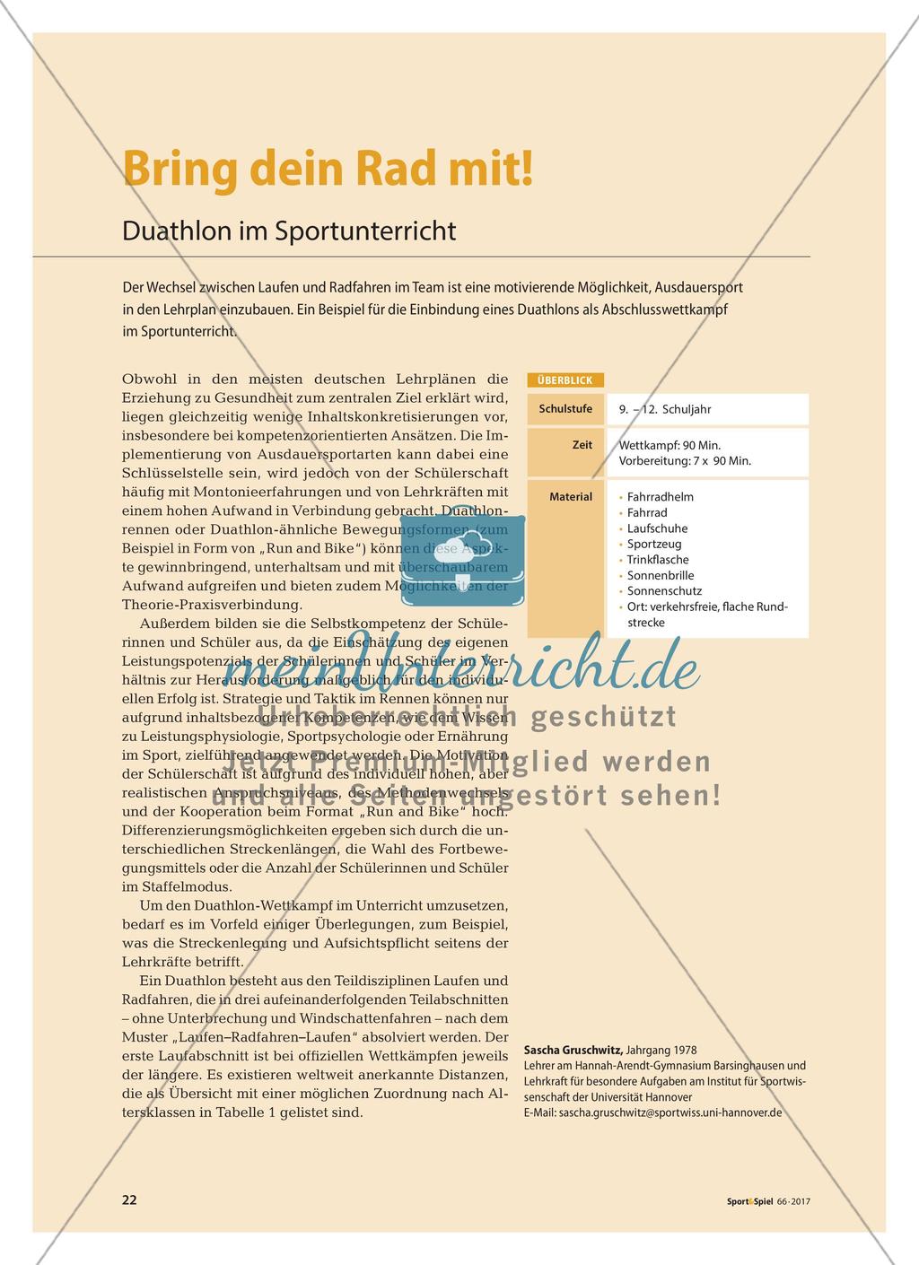 Duathlon im Sportunterricht Preview 1