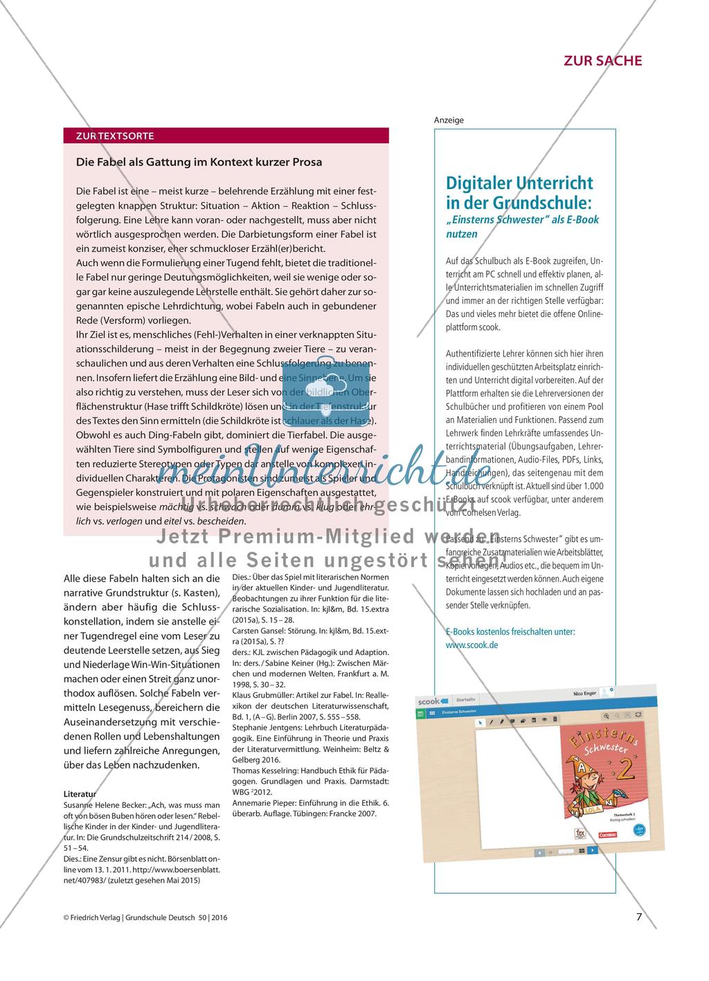 Fabeln - Ein Genre für den aktuellen Literaturunterricht? Preview 4