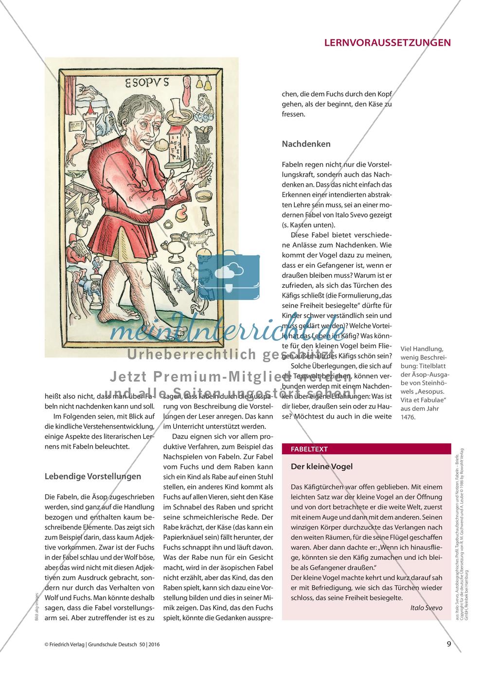 Fabeln für Kinder - Lernvoraussetzungen und Perspektiven Preview 2