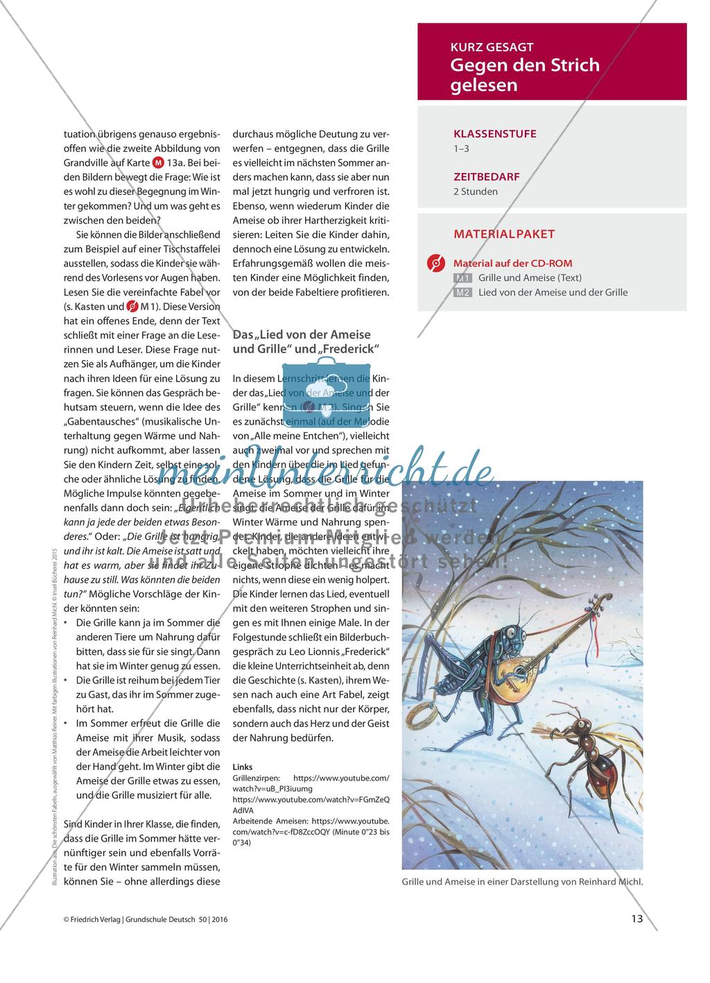 Singen oder schuften? - Die Fabel von Grille und Ameise neu gelesen Preview 2