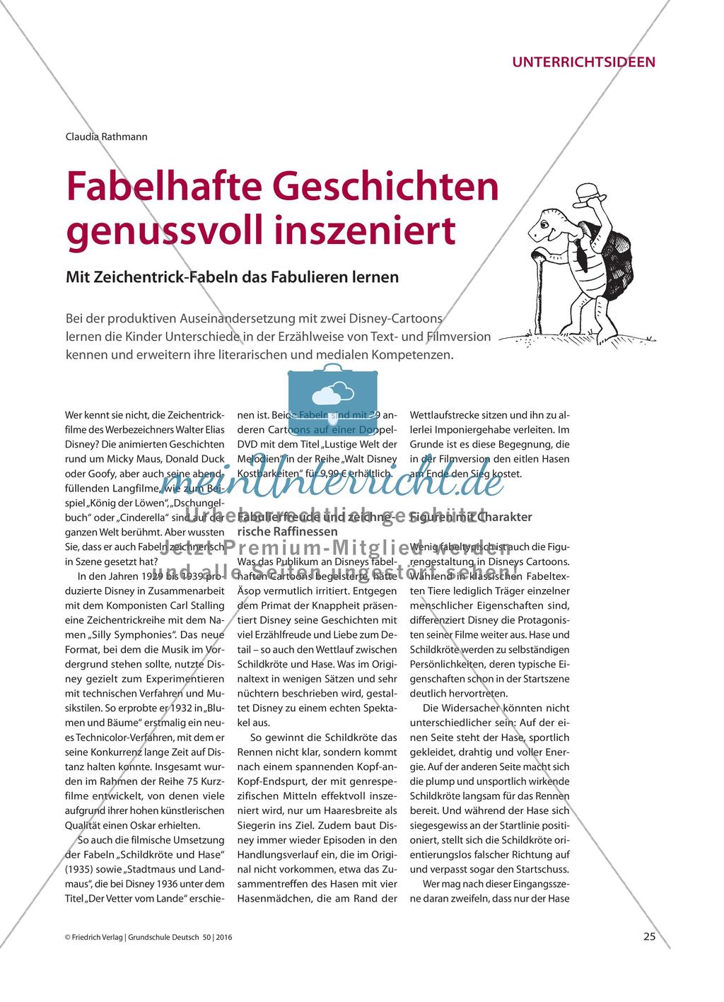 Fabelhafte Geschichten genussvoll inszeniert - Mit Zeichentrick-Fabeln das Fabulieren lernen Preview 1