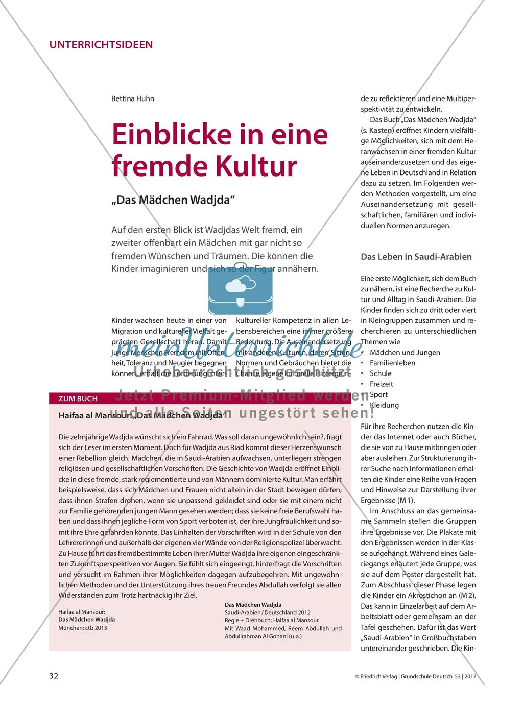 Einblicke in eine fremde Kultur - „Das Mädchen Wadjda“ Preview 1