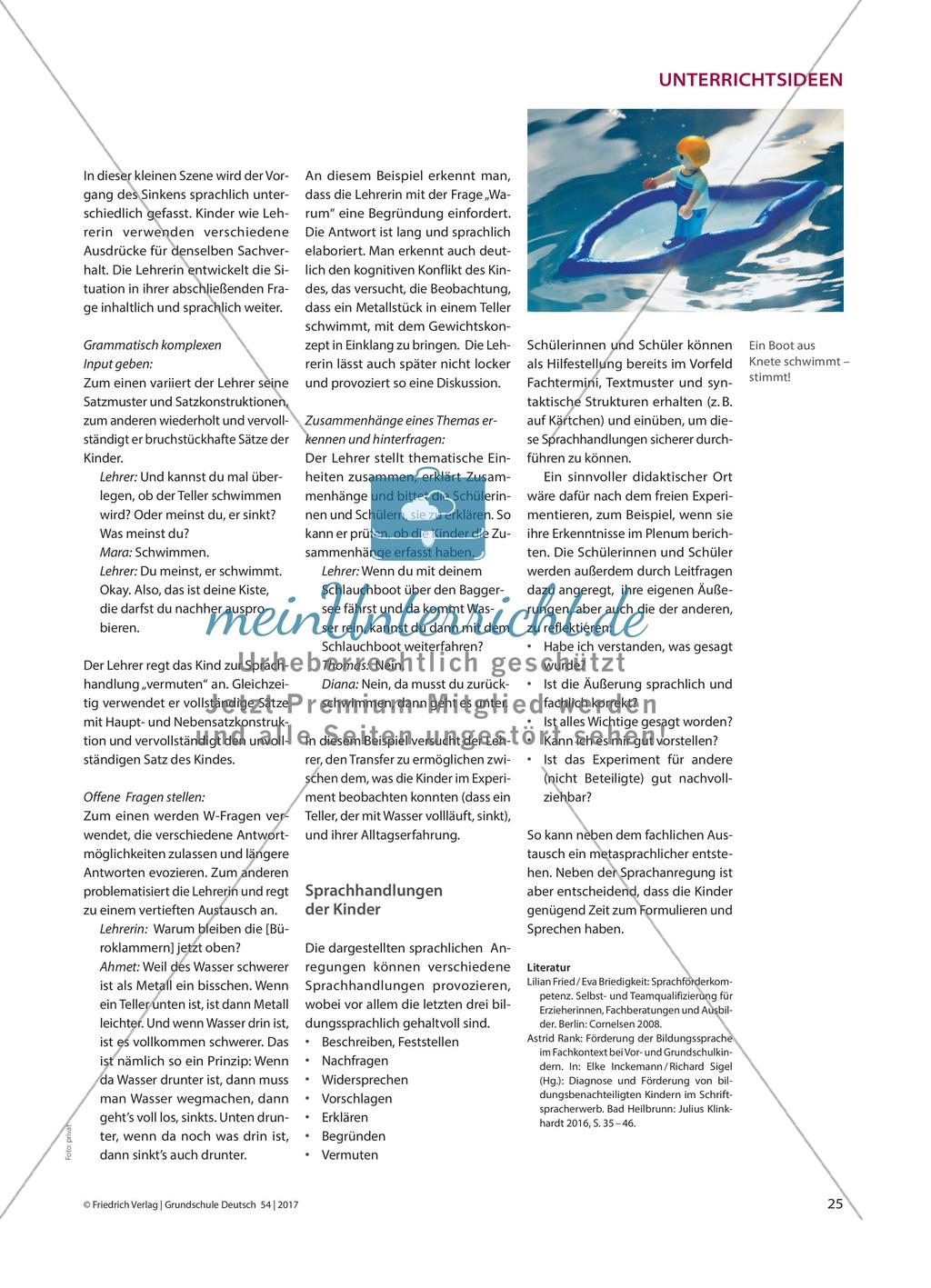 „Das ist so ein Prinzip …“ - Sprachförderung in naturwissenschaftlichen Lernsituationen Preview 3