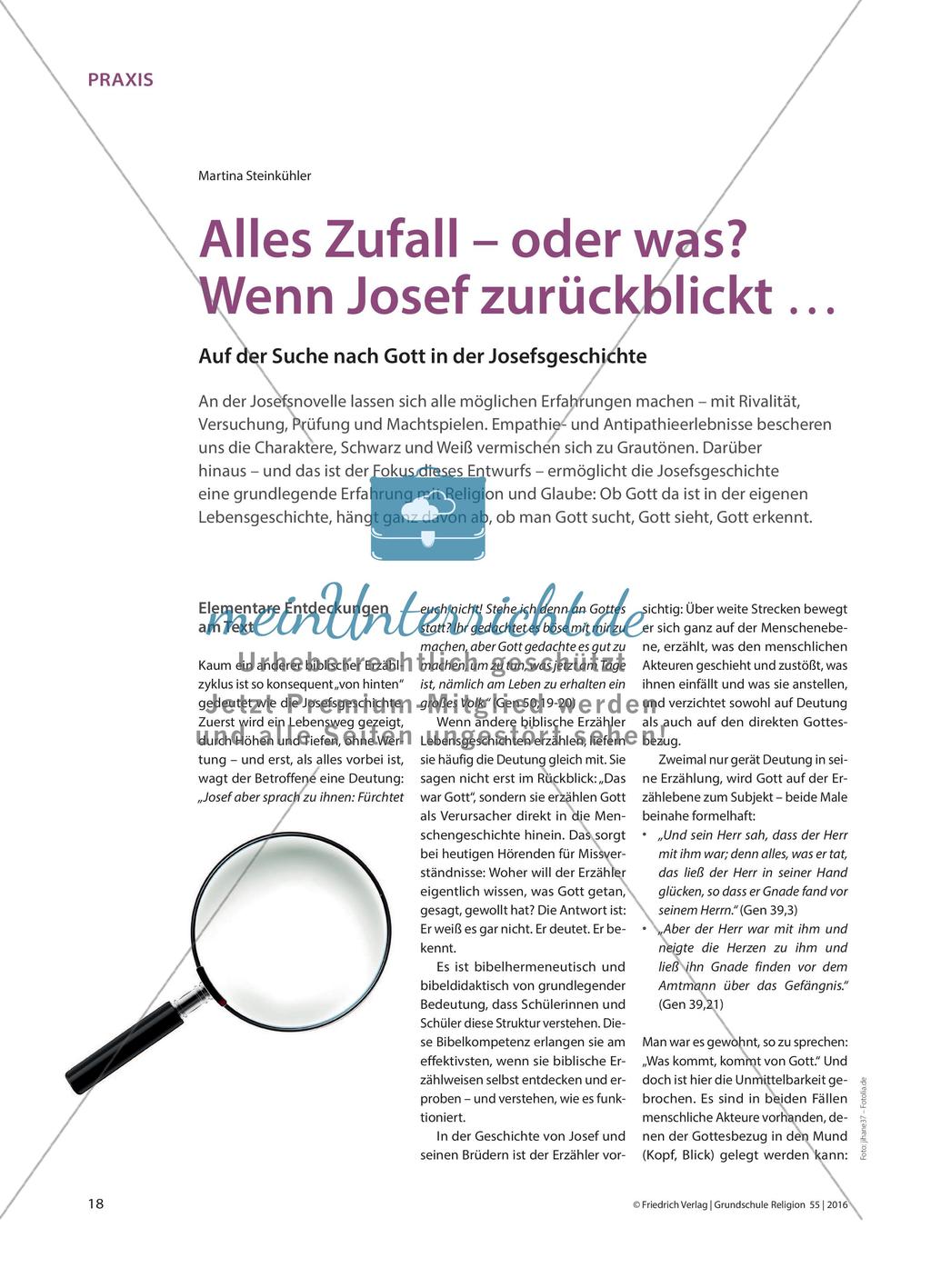 Auf der Suche nach Gott in der Josefsgeschichte Preview 1