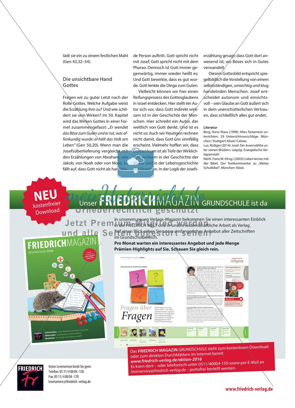 Thematische Schwerpunkte der Josefgeschichte Preview 3