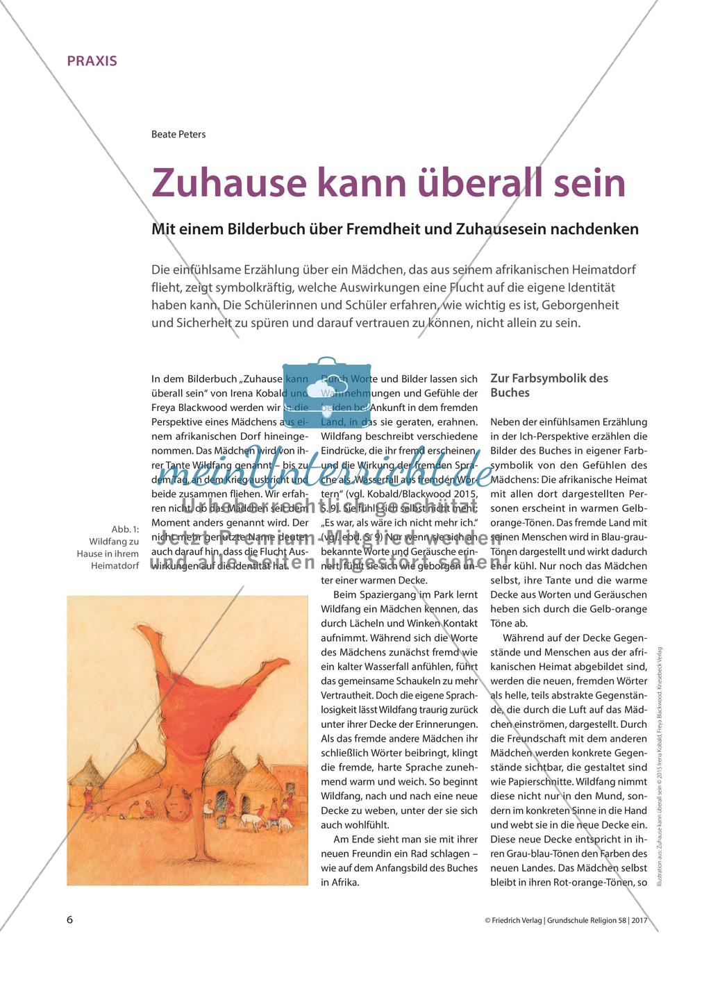 Zuhause kann überall sein - Mit einem Bilderbuch über Fremdheit und Zuhausesein nachdenken Preview 1