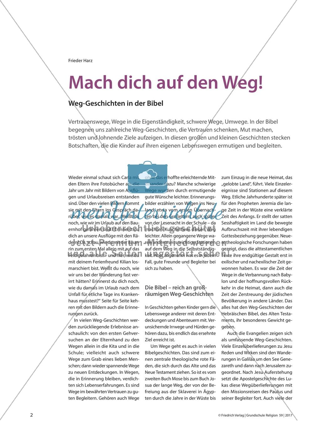 Mach dich auf den Weg! - Weg-Geschichten in der Bibel Preview 1