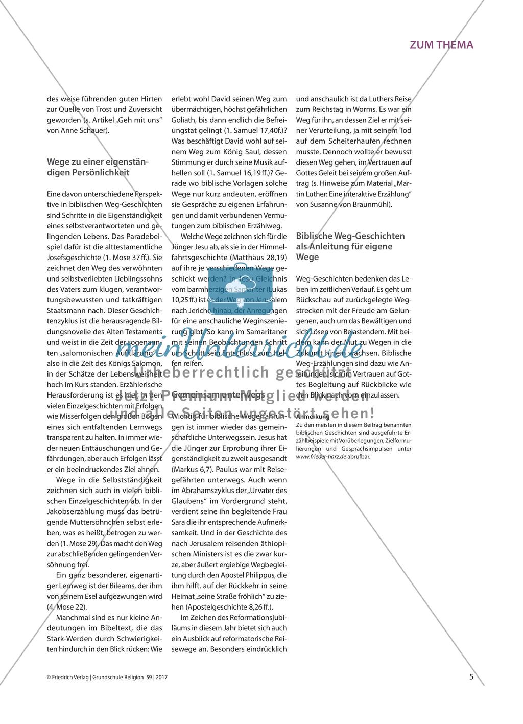 Mach dich auf den Weg! - Weg-Geschichten in der Bibel Preview 4