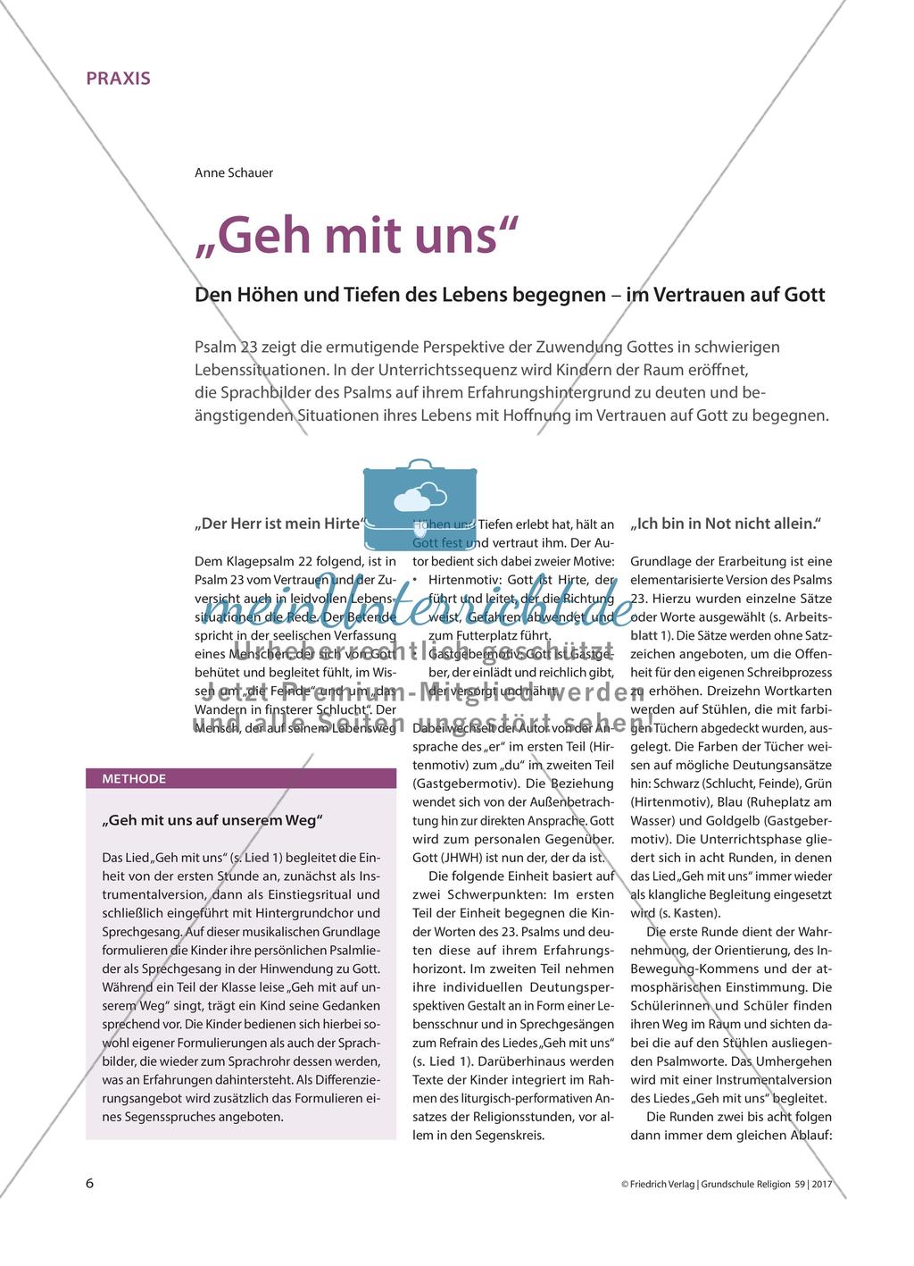 „Geh mit uns“ - Den Höhen und Tiefen des Lebens begegnen – im Vertrauen auf Gott Preview 1