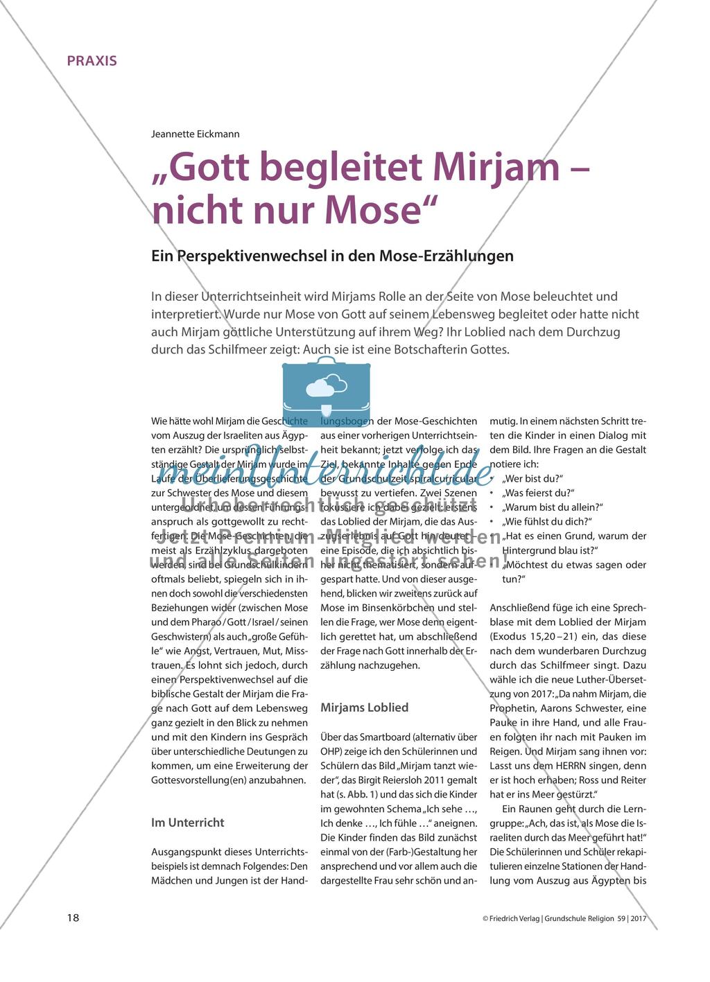 „Gott begleitet Mirjam – nicht nur Mose“: Ein Perspektivenwechsel in den Mose-Erzählungen Preview 1