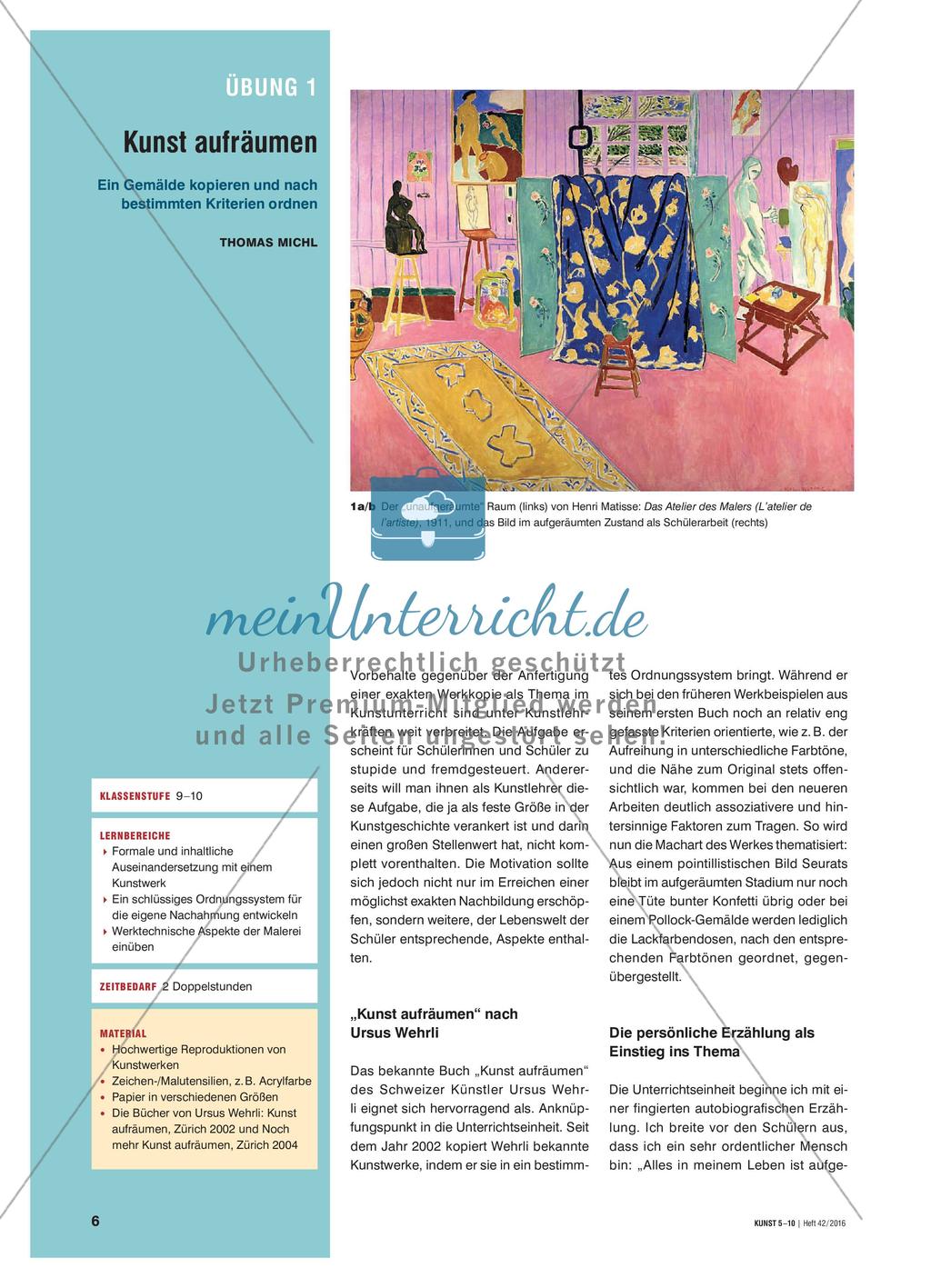 Kunst aufräumen - Ein Gemälde kopieren und nach bestimmten Kriterien ordnen Preview 1